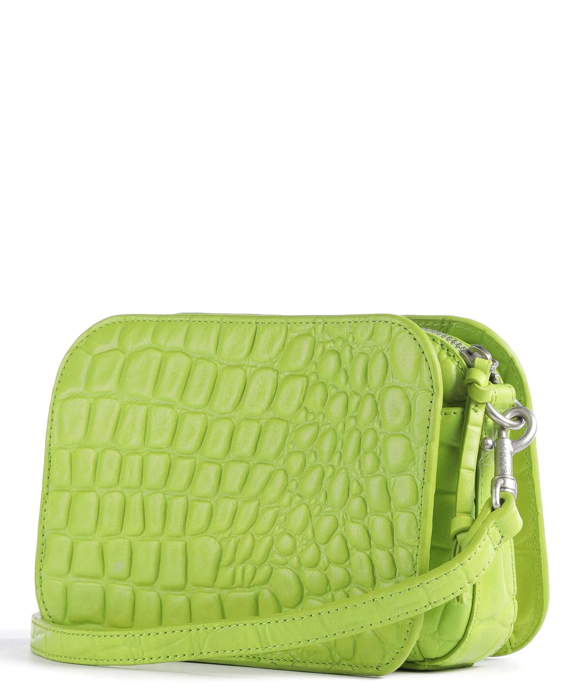  Liebeskind Luka Waxy Croco Borsa a tracolla pelle in rilievo verde chiaro  