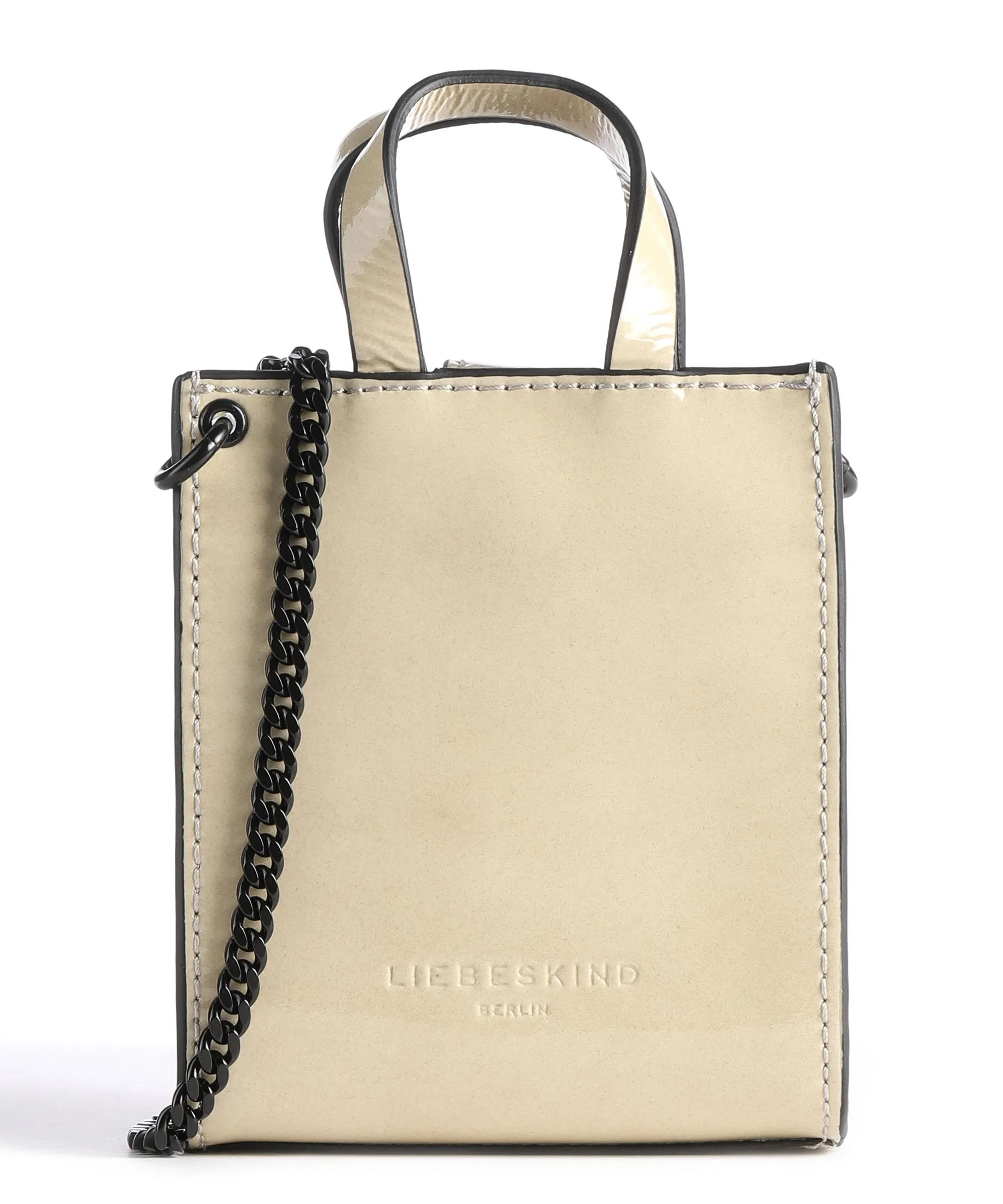  Liebeskind Paper Bag Borsa a tracolla pelle liscia sabbia  