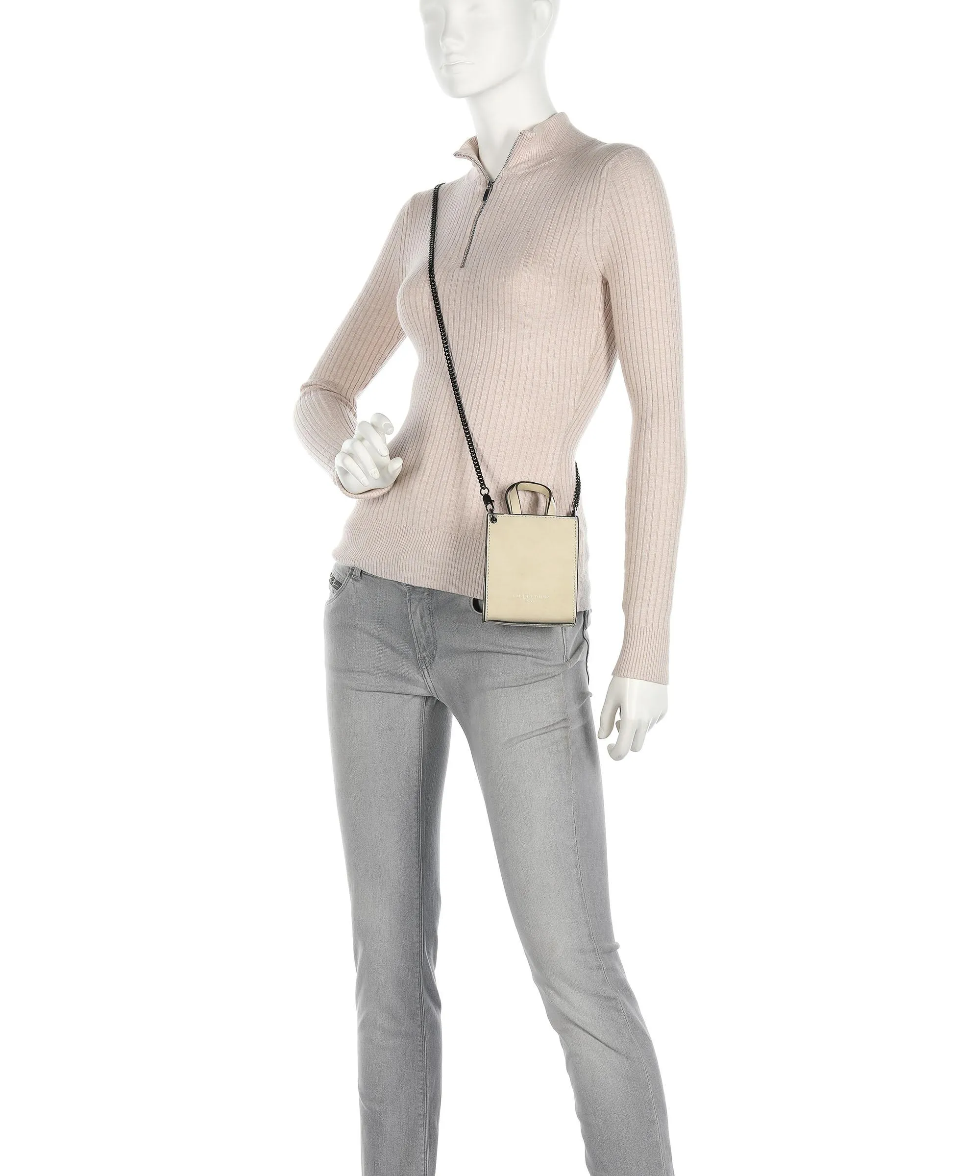  Liebeskind Paper Bag Borsa a tracolla pelle liscia sabbia  
