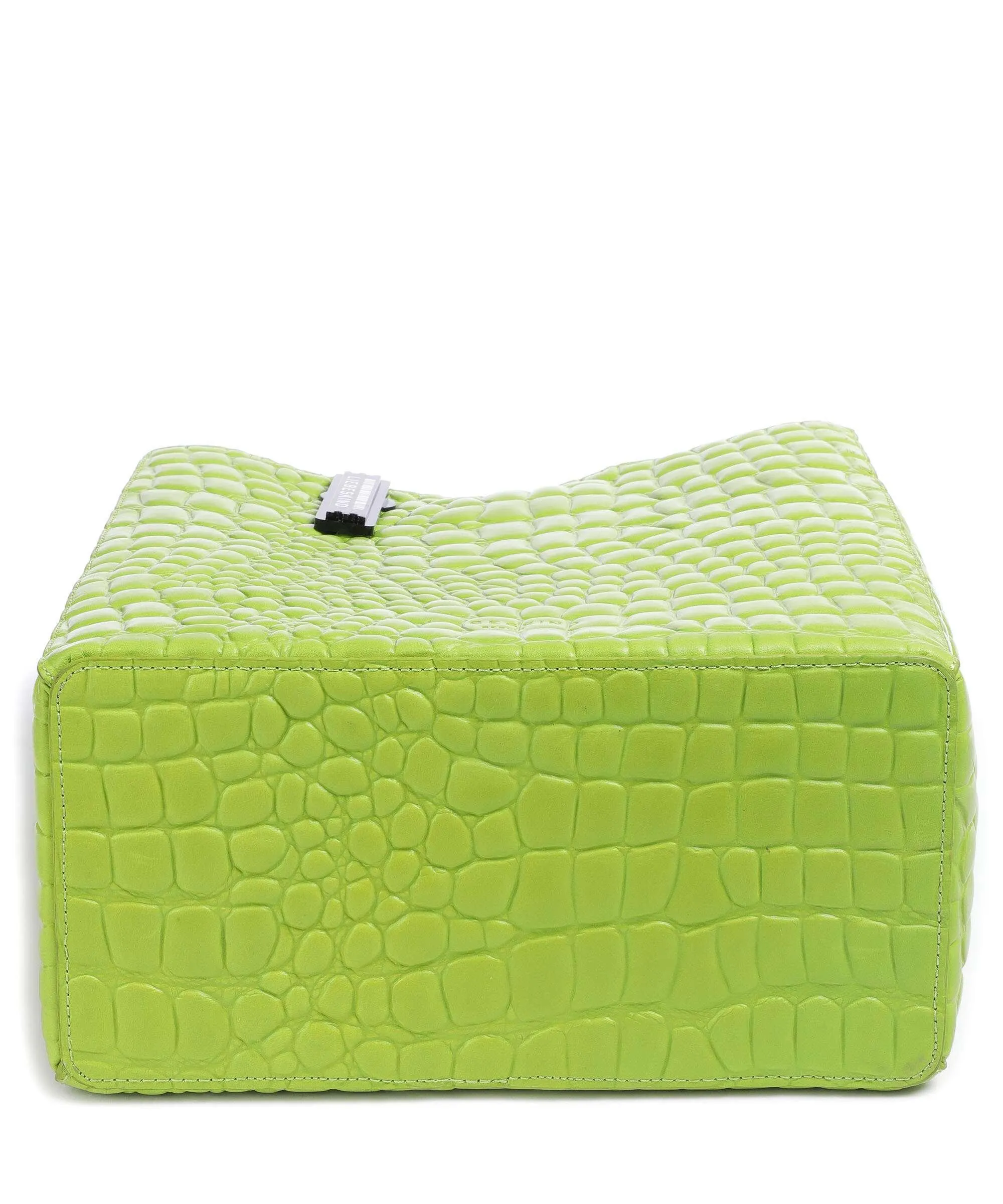  Liebeskind Paper Bag Waxy Croco M Borsa a mano pelle in rilievo verde chiaro  
