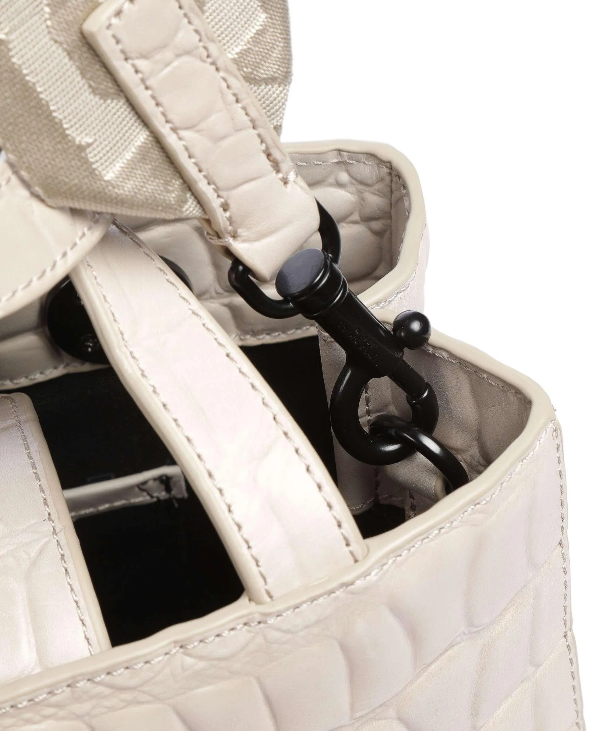  Liebeskind Paper Bag Waxy Croco S Borsa a mano pelle in rilievo beige  