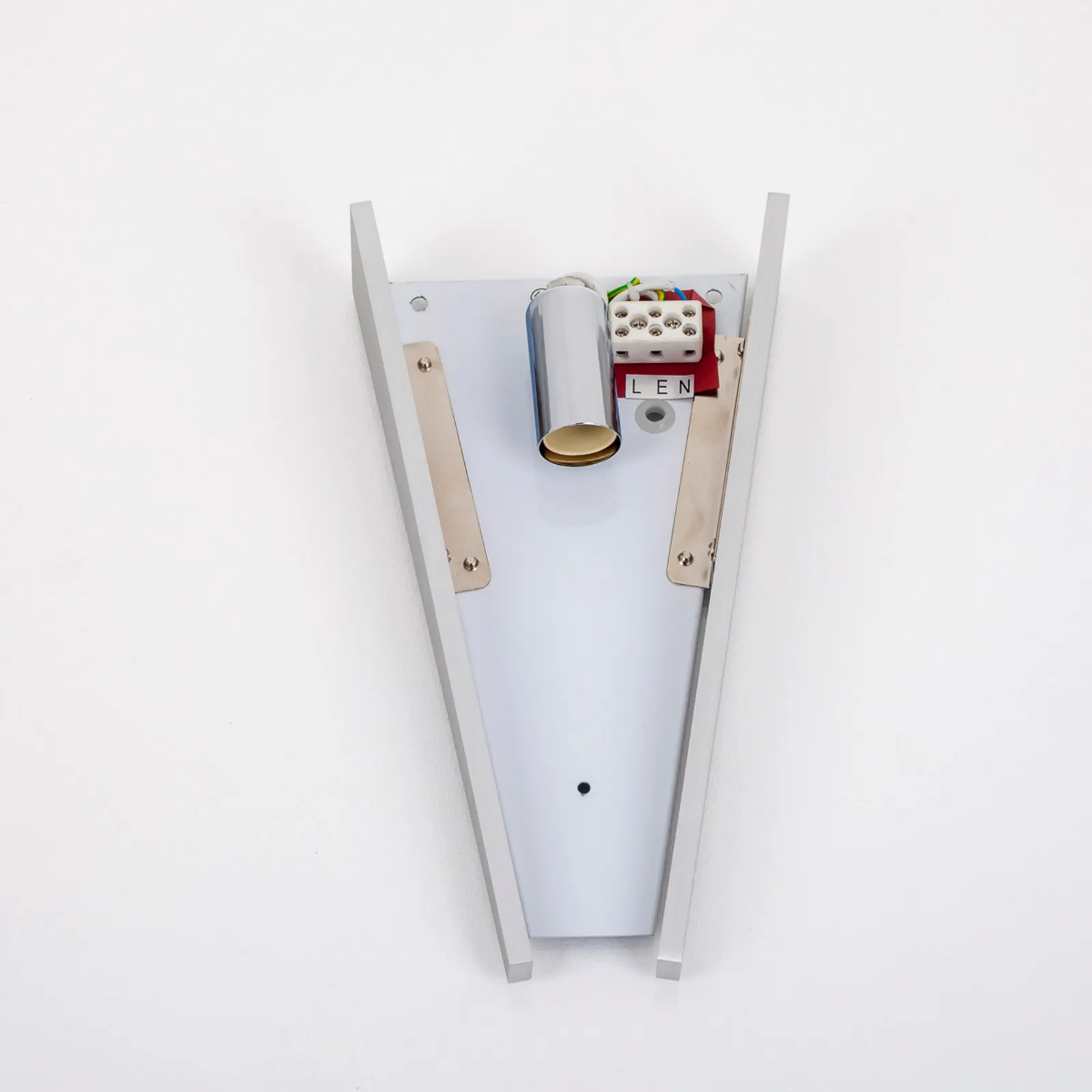 Lindby applique Magnus, bianco, vetro, altezza 31 cm, E14