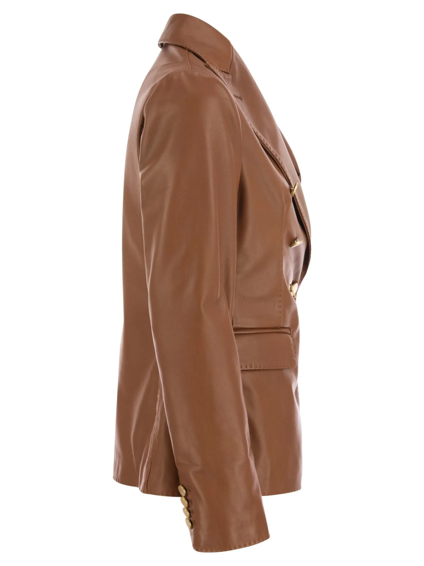 LIZZIE- Blazer doppiopetto in pelle
