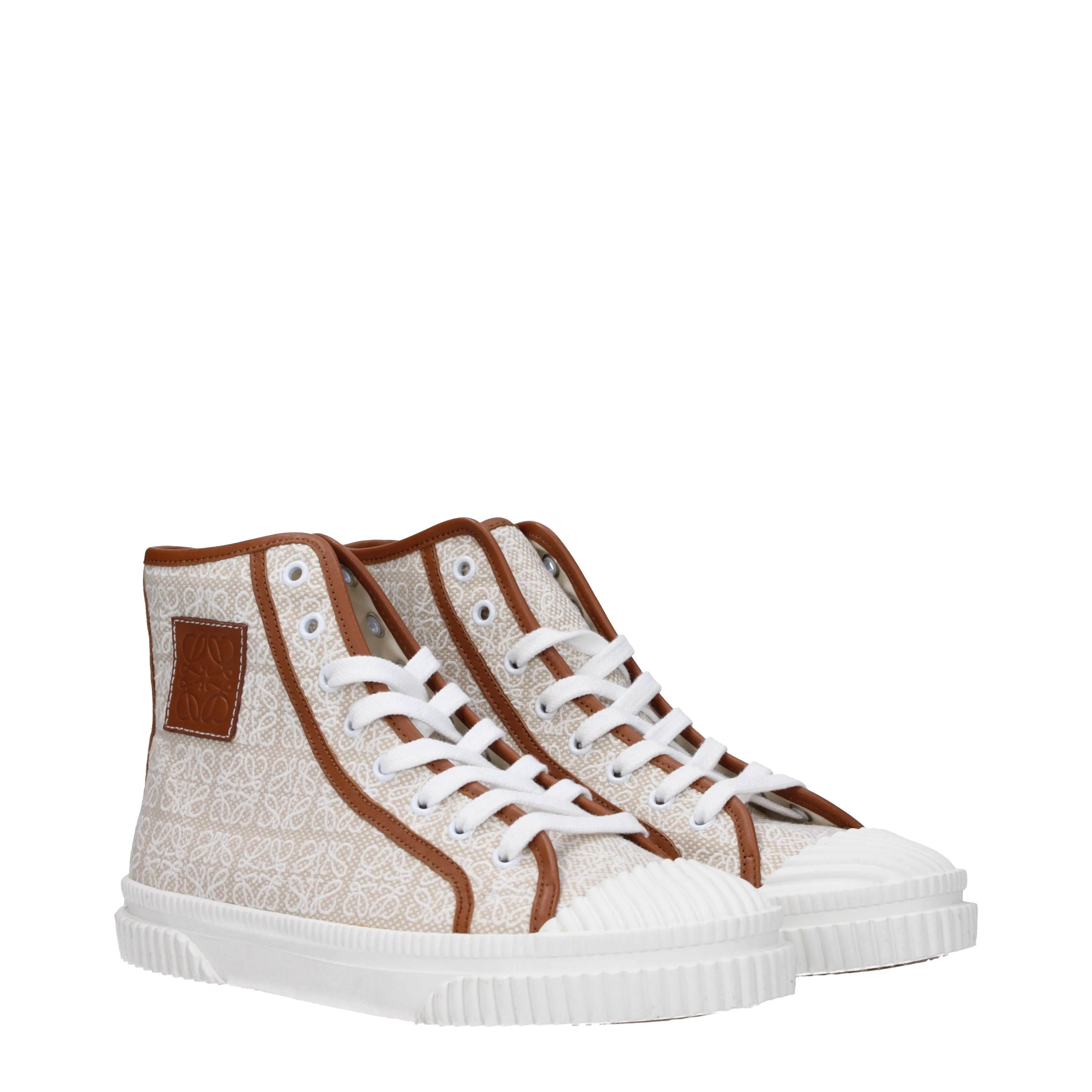 Loewe Sneakers Donna Tessuto Beige/Marrone