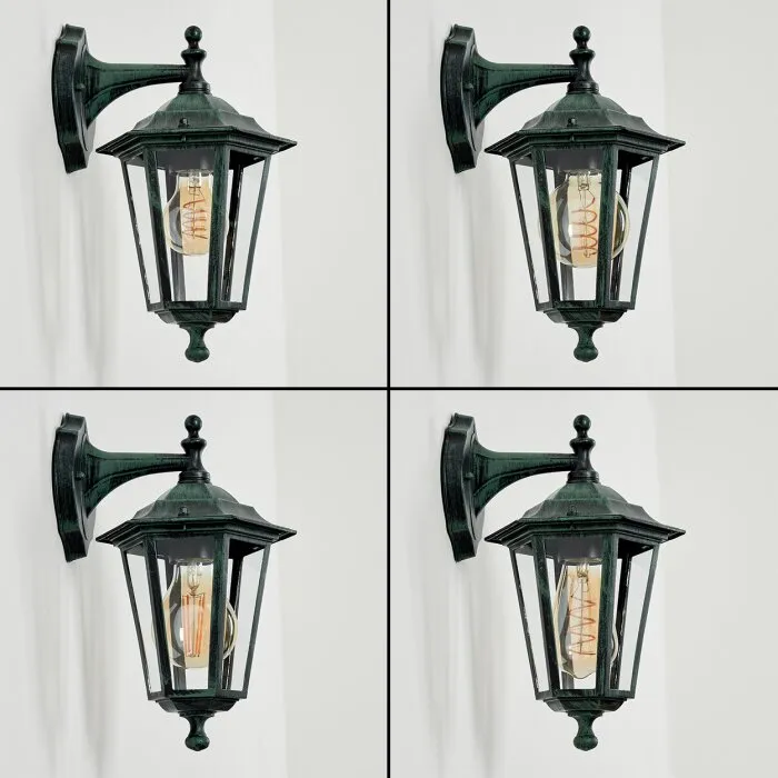 Loria Applique da esterno Verde, Nero, 1-Luce