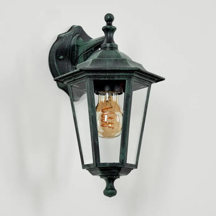 Loria Applique da esterno Verde, Nero, 1-Luce