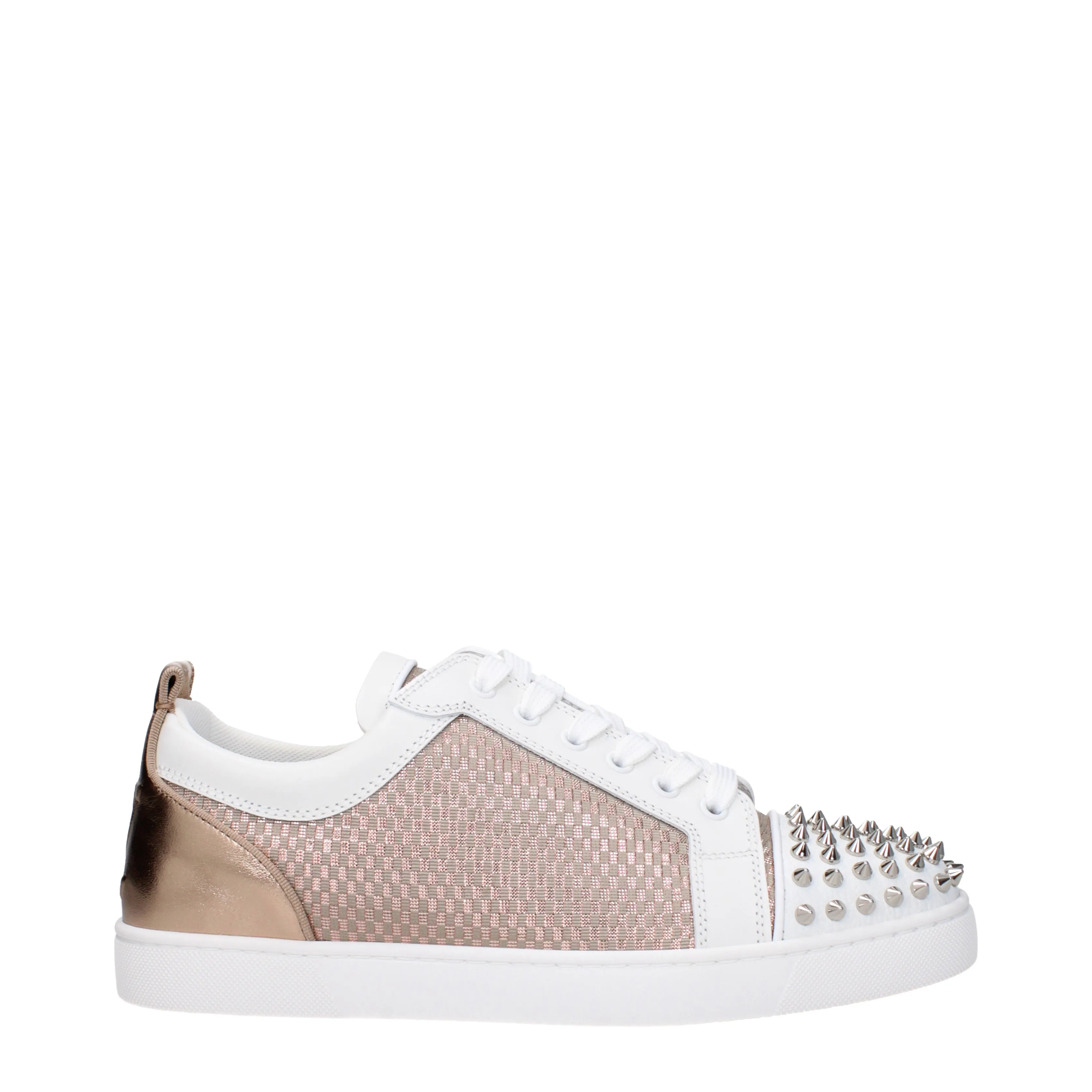 Louboutin Sneakers Varsijunior Uomo Pelle Bianco/Bronzo