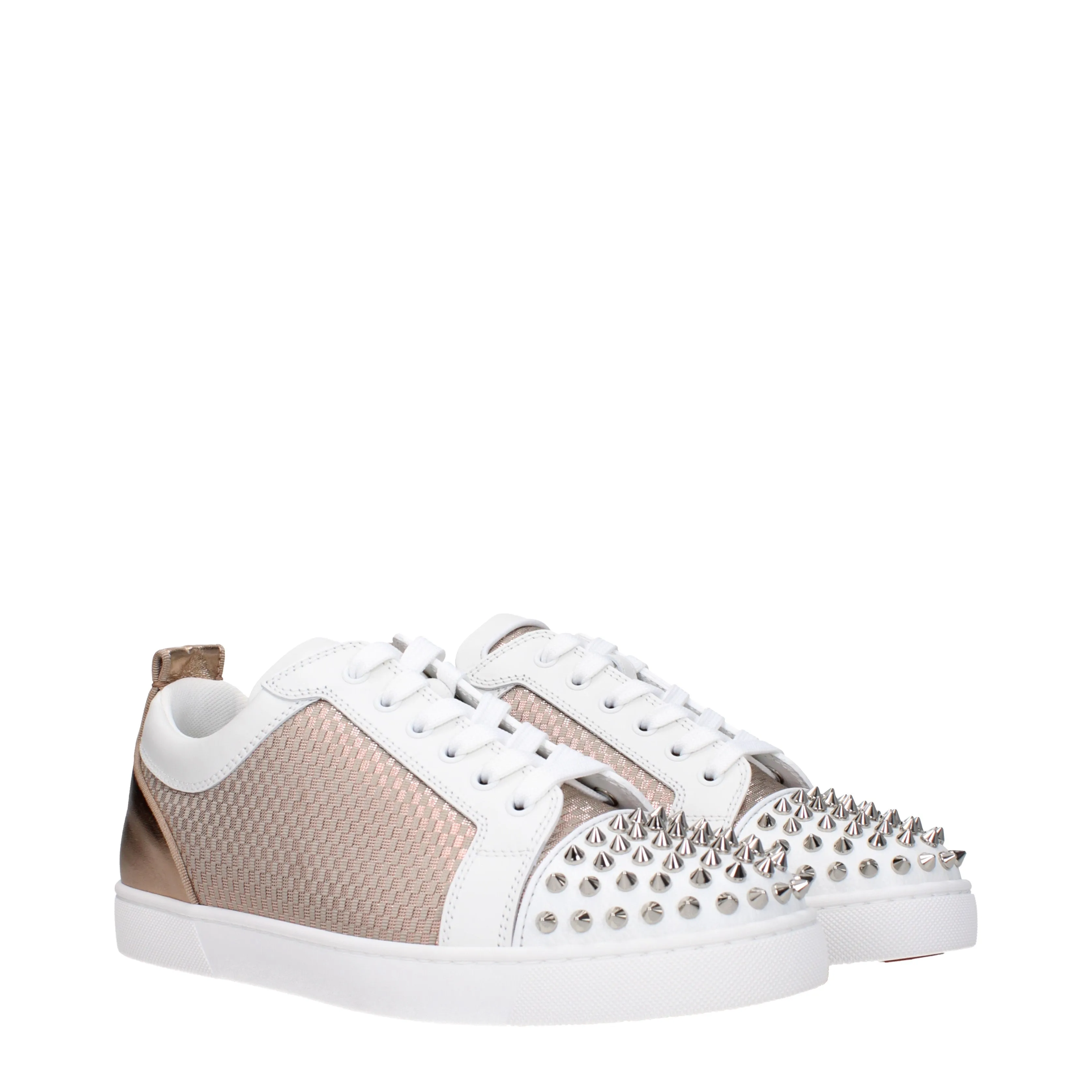 Louboutin Sneakers Varsijunior Uomo Pelle Bianco/Bronzo