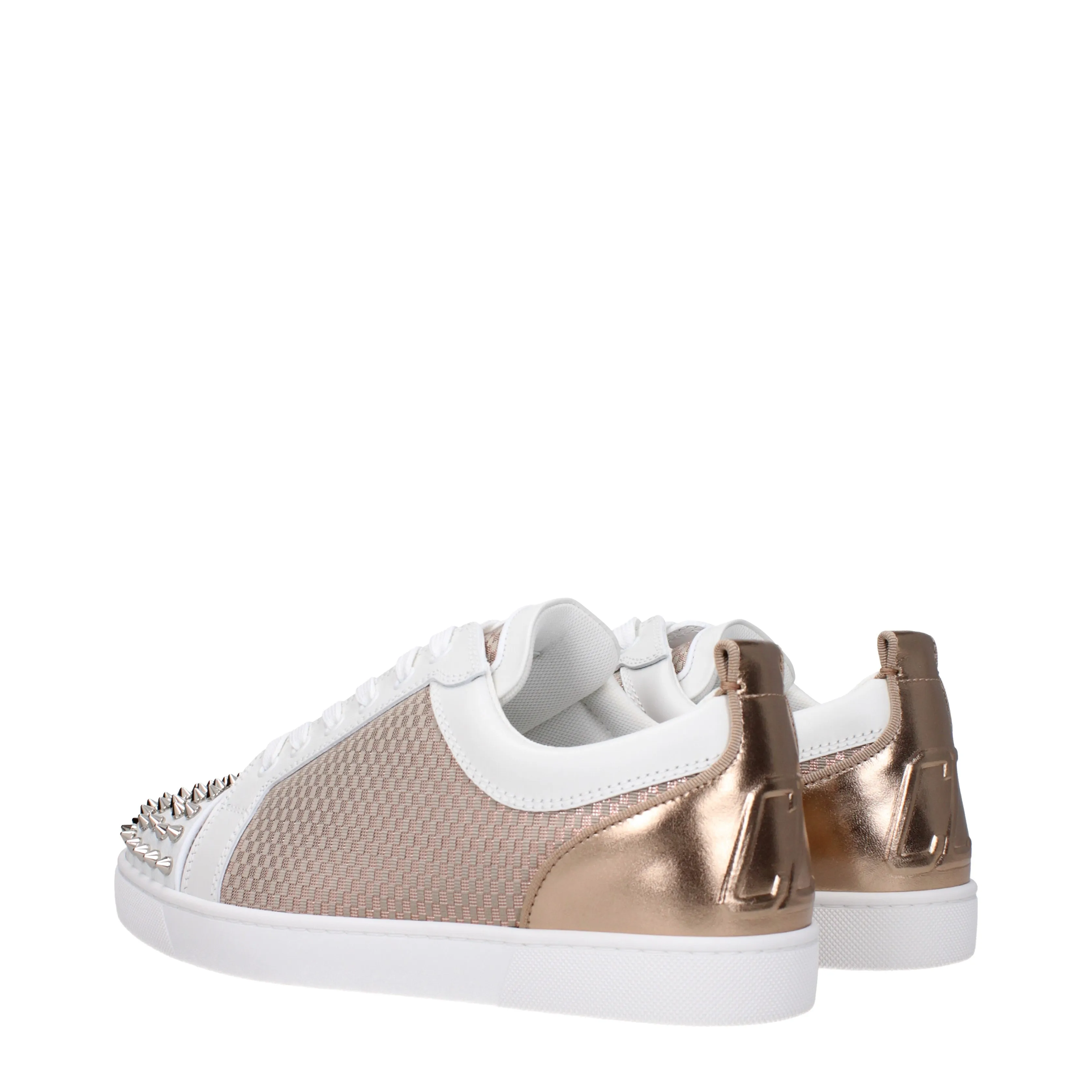 Louboutin Sneakers Varsijunior Uomo Pelle Bianco/Bronzo