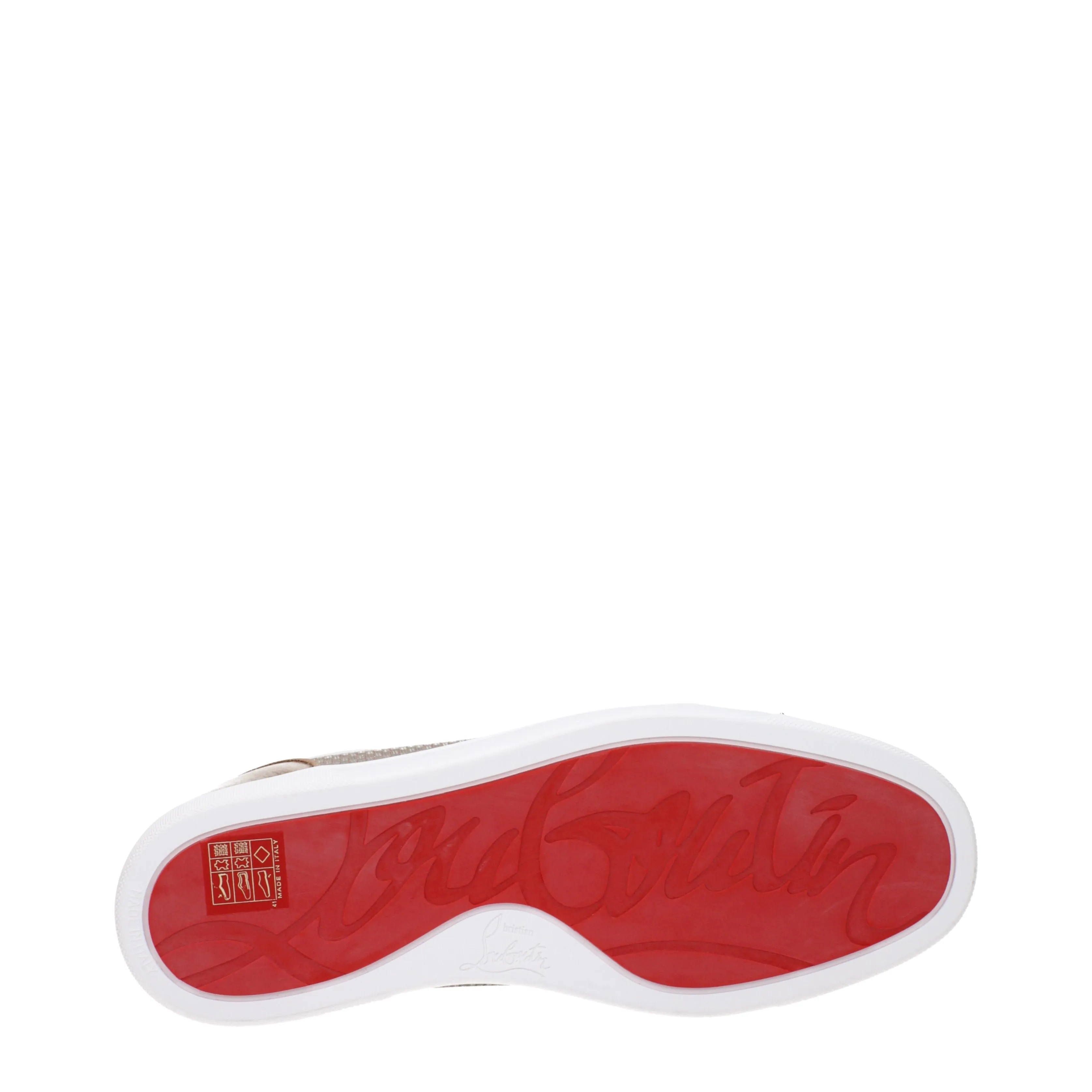 Louboutin Sneakers Varsijunior Uomo Pelle Bianco/Bronzo