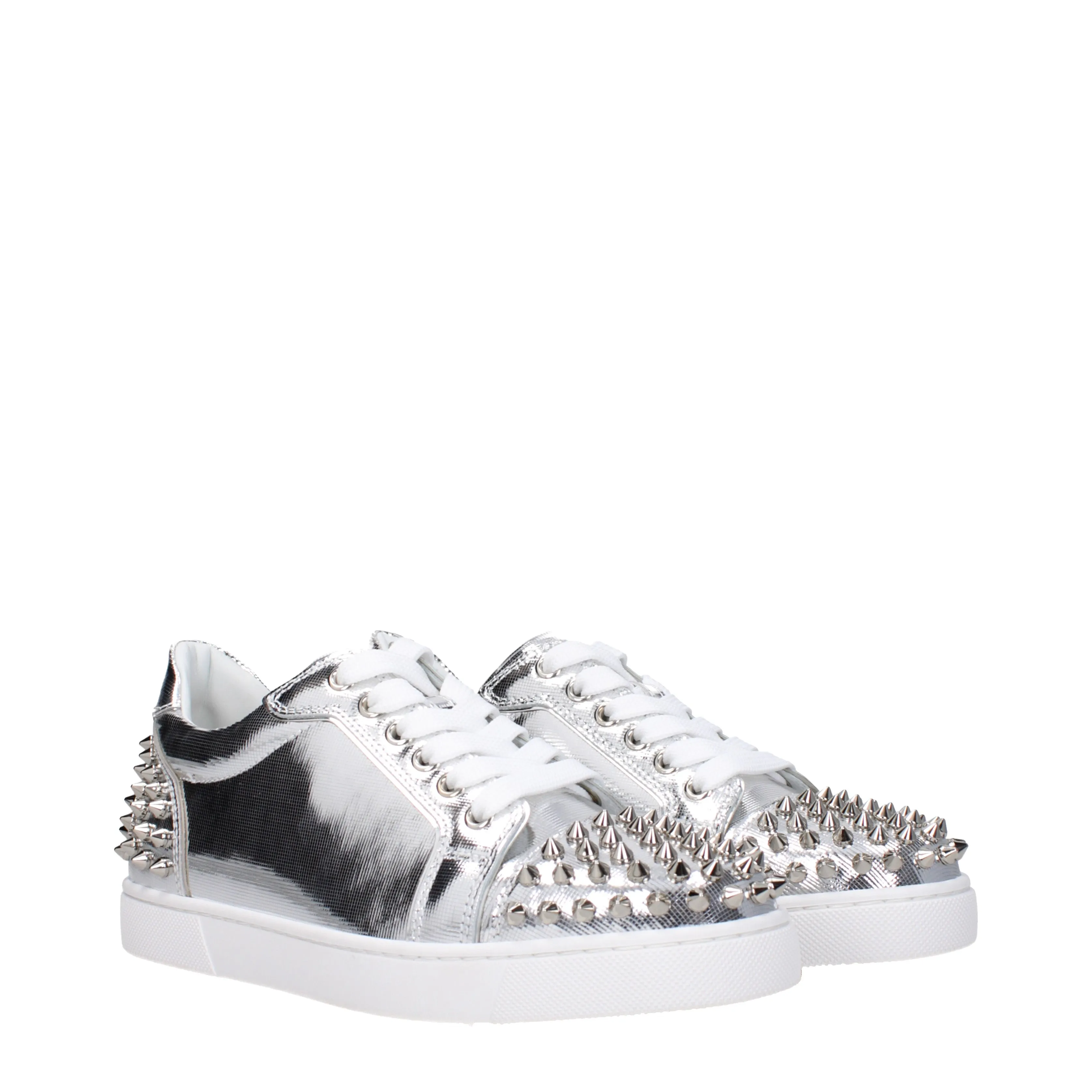 Louboutin Sneakers Vieira 2 Donna Pelle Argento