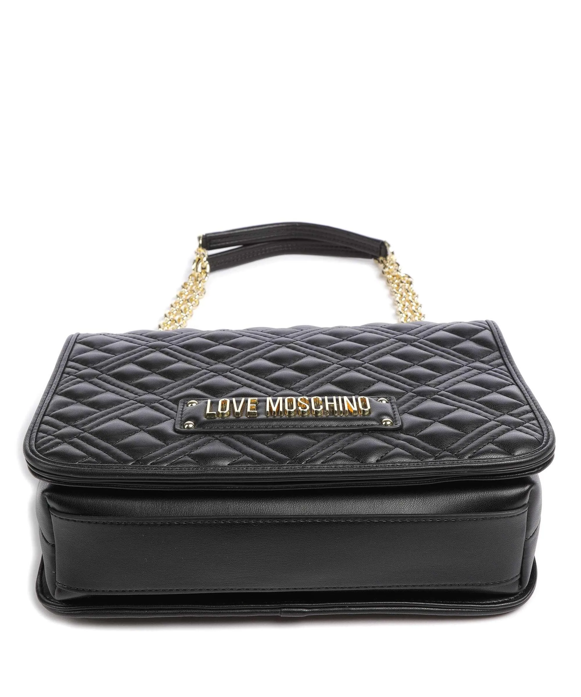  Love Moschino Quilted Borsa a spalla pelle sintetica nero  