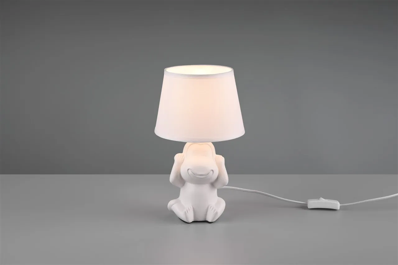 Lume Scimmietta Ceramica Bianca "Non Sento" Nilson Trio Lighting
