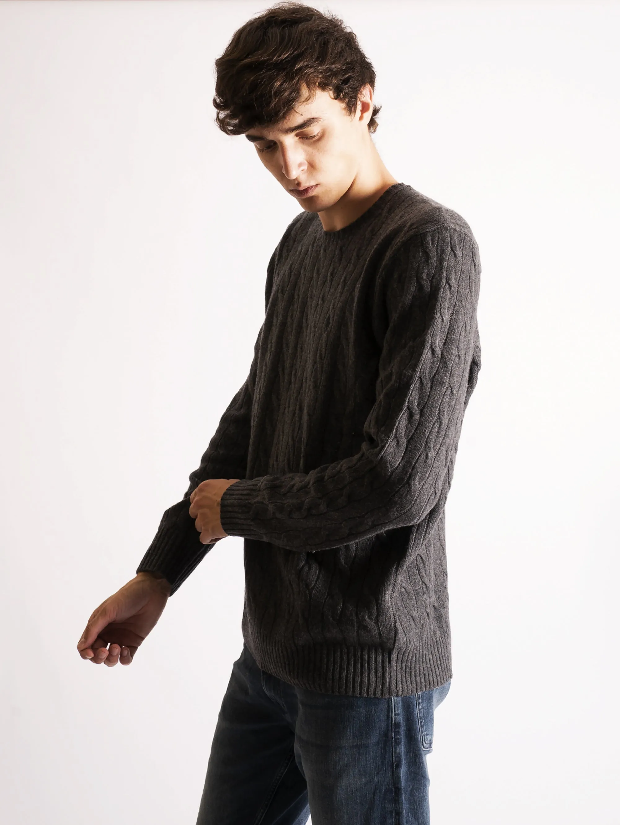 Maglia a Trecce Grigio