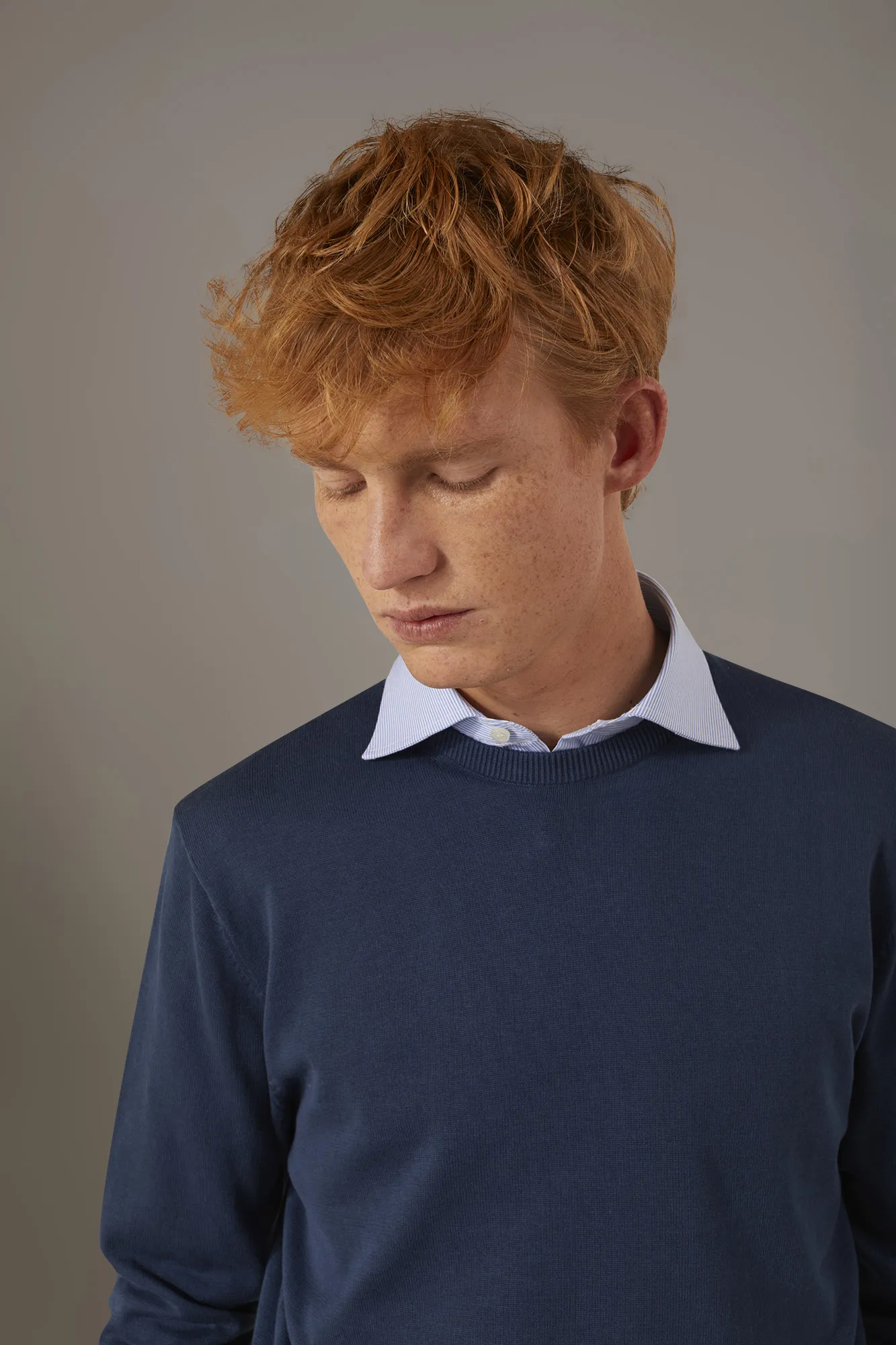 Maglia giro collo uomo 100% cotone