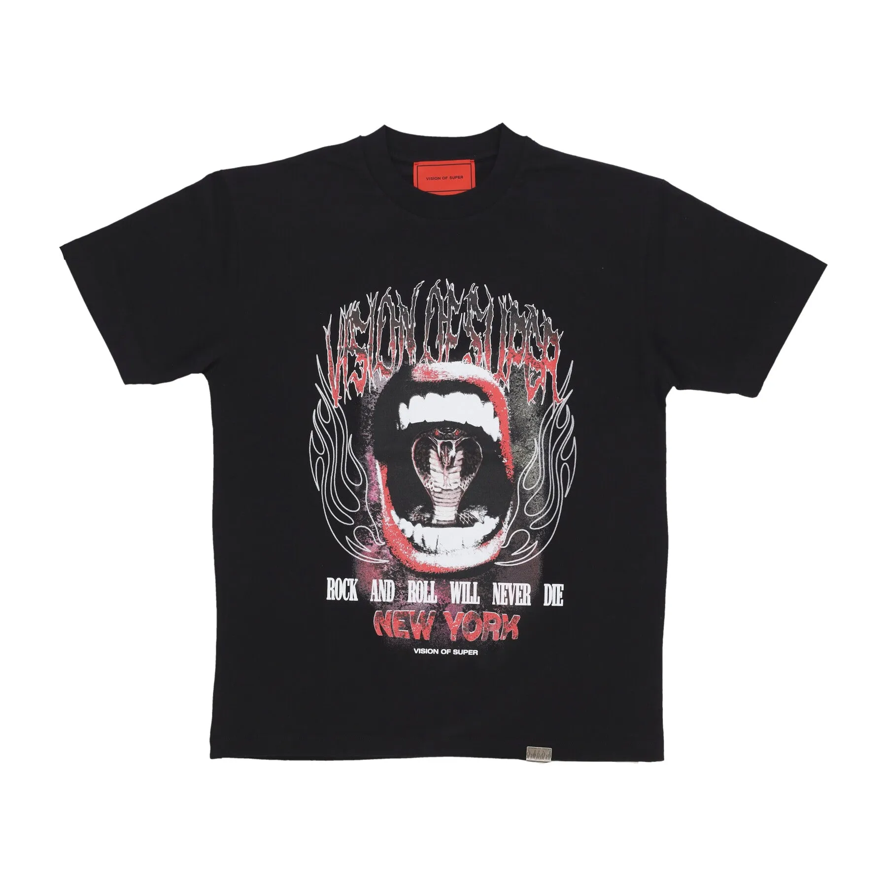 Maglietta Uomo Cobra Mouth Print Tee Black