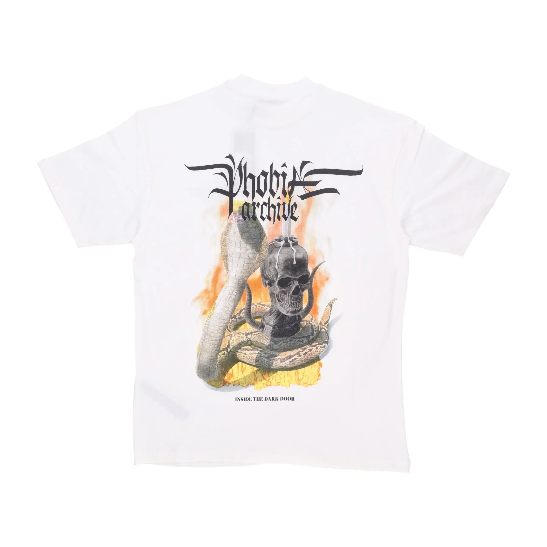 Maglietta Uomo Fiery Cobra Print Tee White/orange