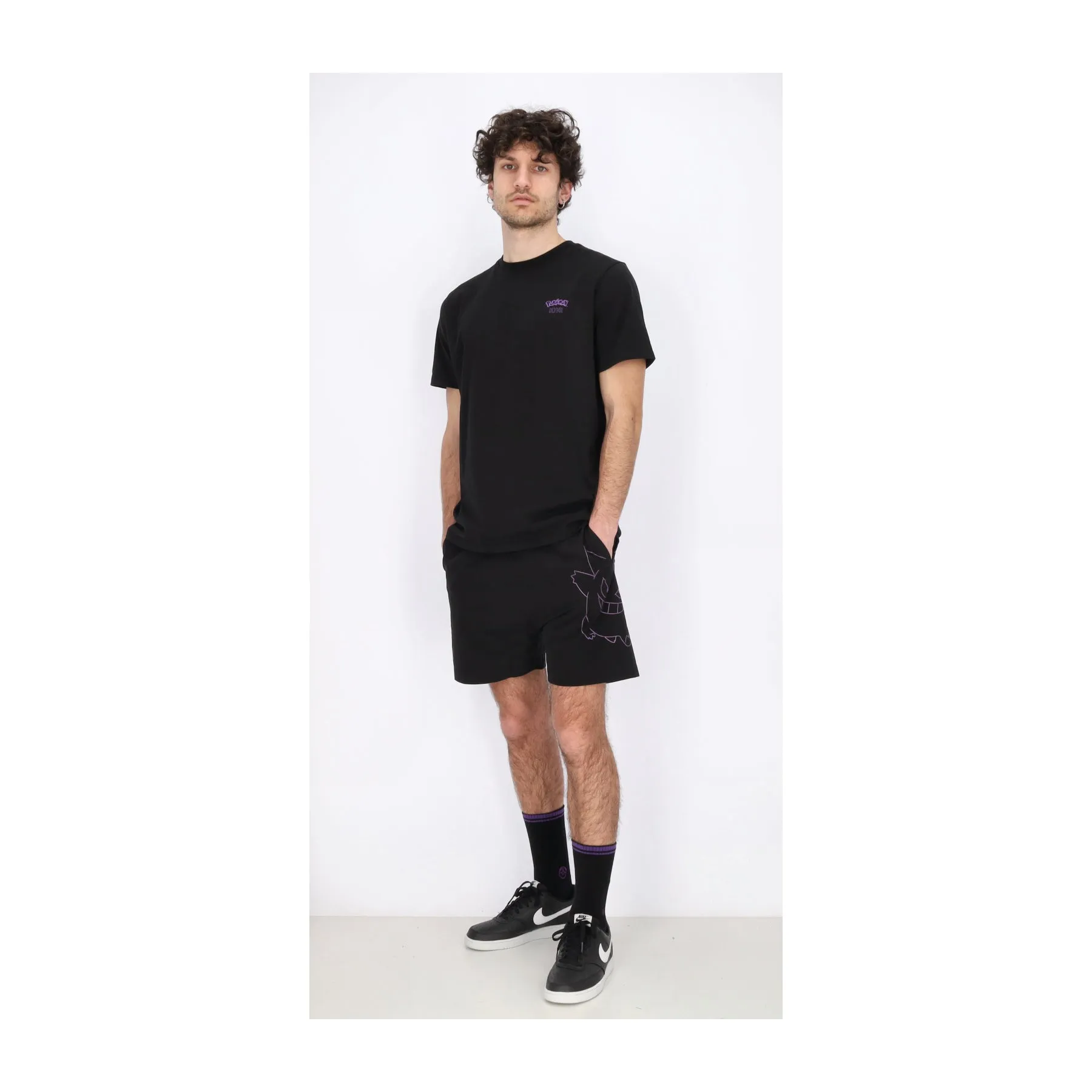Maglietta Uomo Gastly Evolution Tee X Pokemon Black