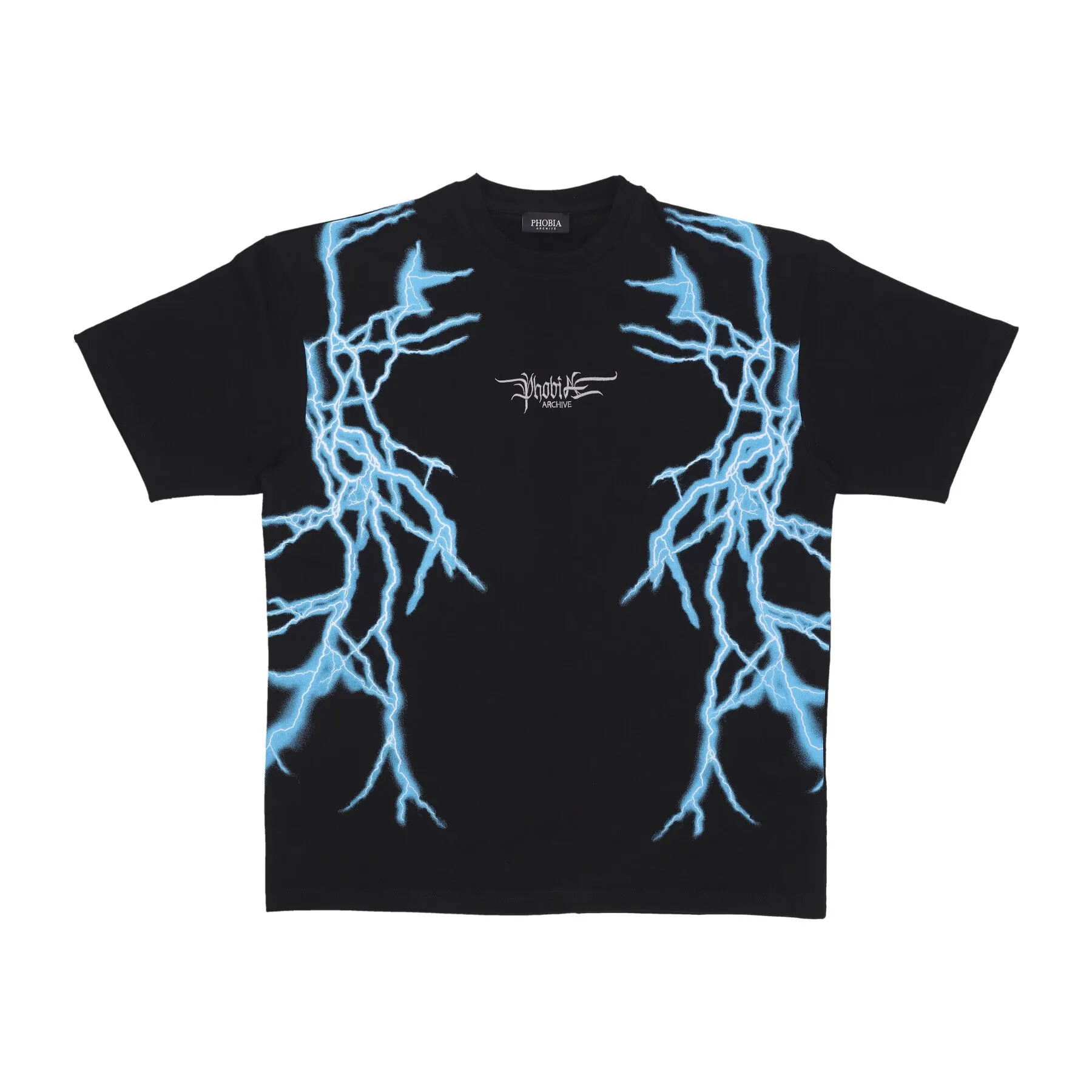 Maglietta Uomo Lateral Lightning Print Tee Black/light Blue