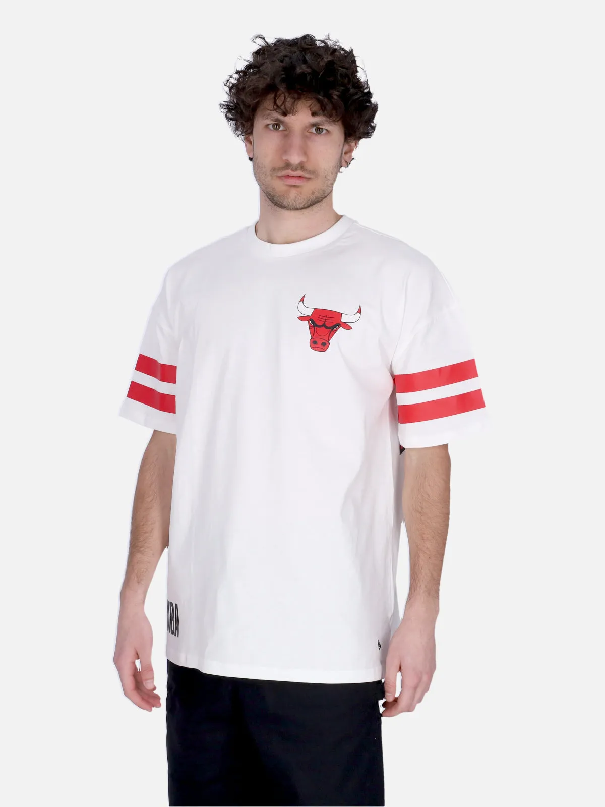 Maglietta Uomo Nba Arch Graphic Oversize Tee Chibul White/front Door Red