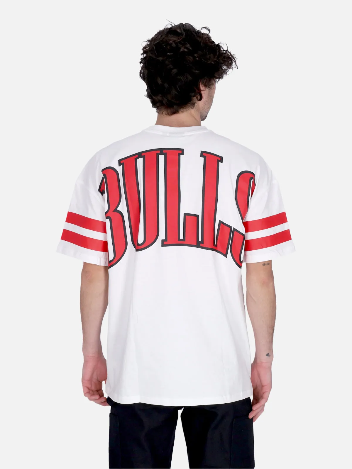 Maglietta Uomo Nba Arch Graphic Oversize Tee Chibul White/front Door Red