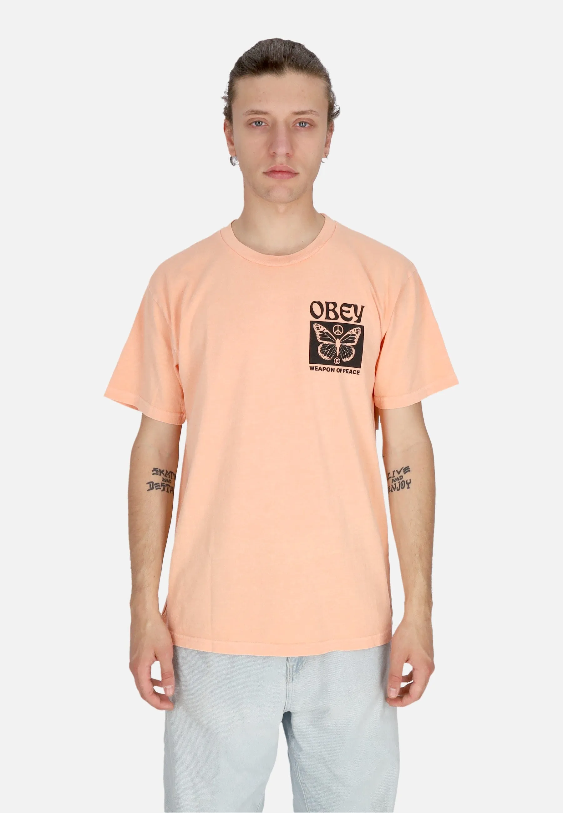 Maglietta Uomo Weapon Of Peace Pigment Classic Tee Pigment Peach Parfait