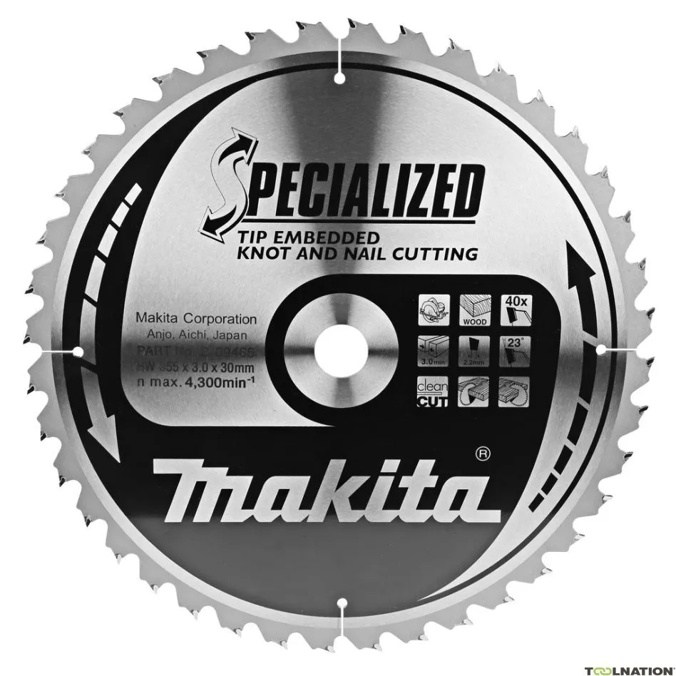 Makita Accessori B-09466 Lama HM Tip E 355 x 30 x 40T