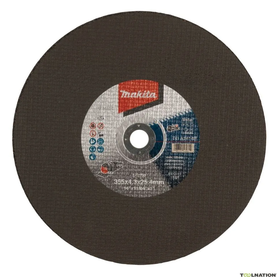 Makita Accessori E-12790-5 Disco da taglio in metallo 355 x 25,4 x 4,3 mm 5 pezzi