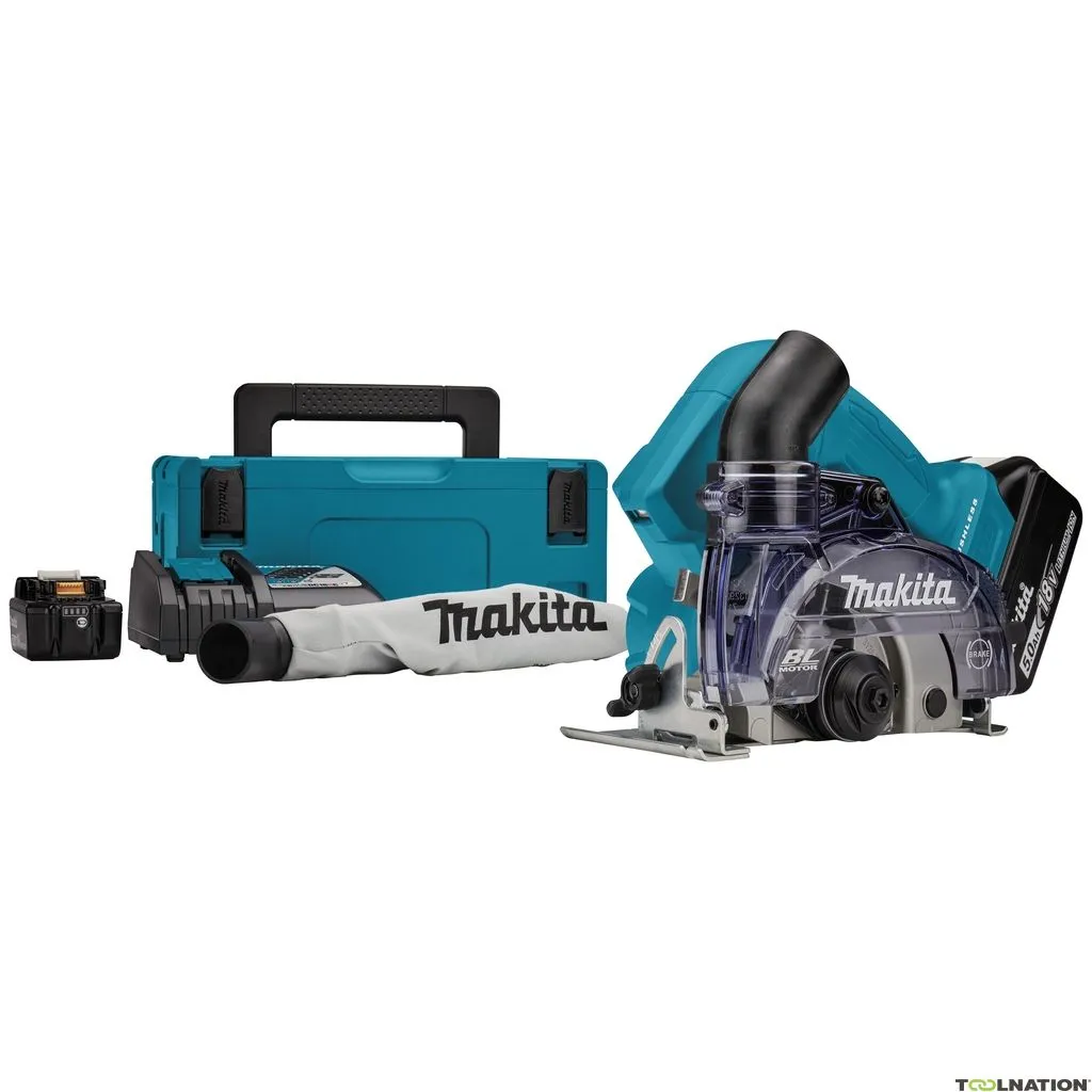 Makita DCC500RTJ Fresa diamantata  125 mm 18V 5,0Ah Li-ion a secco in Mbox