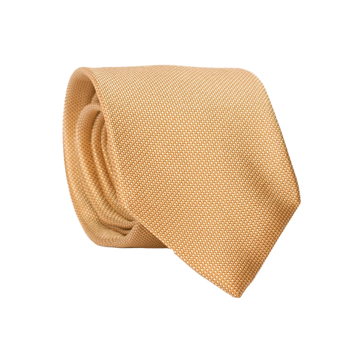 Man Seven Fold Silk Tie Beige White Pattern 7P463