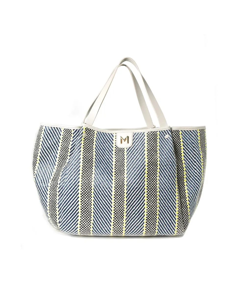 Marella Gully borsa shopper grande, canvas giallo nero