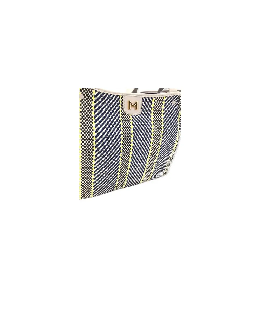 Marella Gully borsa shopper grande, canvas giallo nero