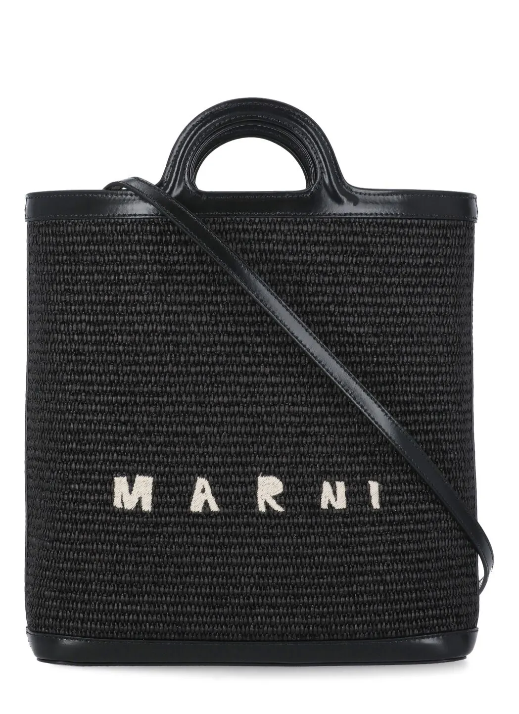     Marni     Borsa a spalla in rafia     