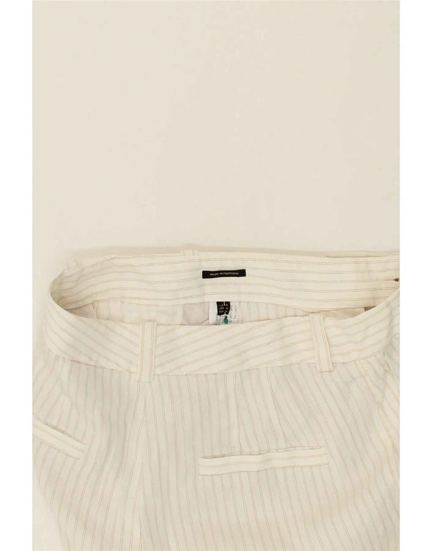 MASSIMO DUTTI Womens High Waist Casual Trousers EU 38 Small W30 L29 White