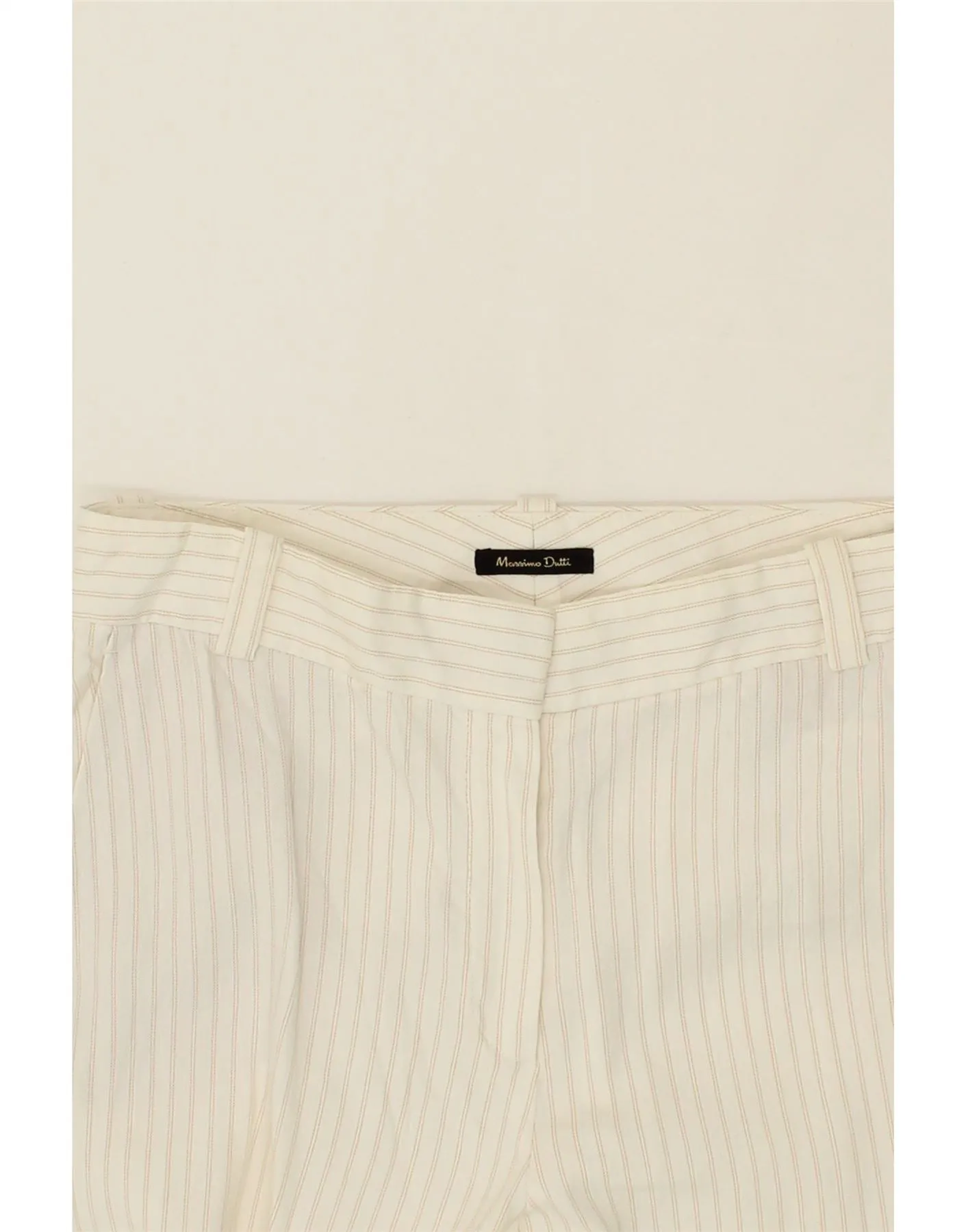 MASSIMO DUTTI Womens High Waist Casual Trousers EU 38 Small W30 L29 White