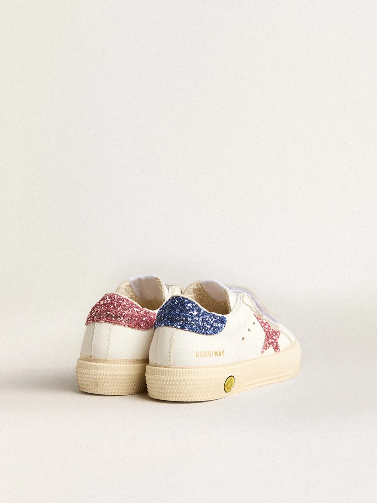 May School Junior in pelle con stella e talloncino glitter