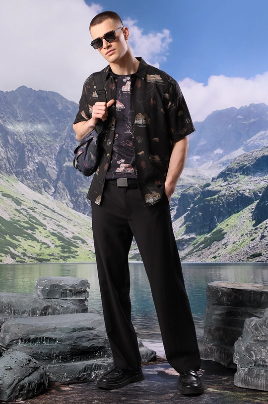 Medicine camicia in lino misto
