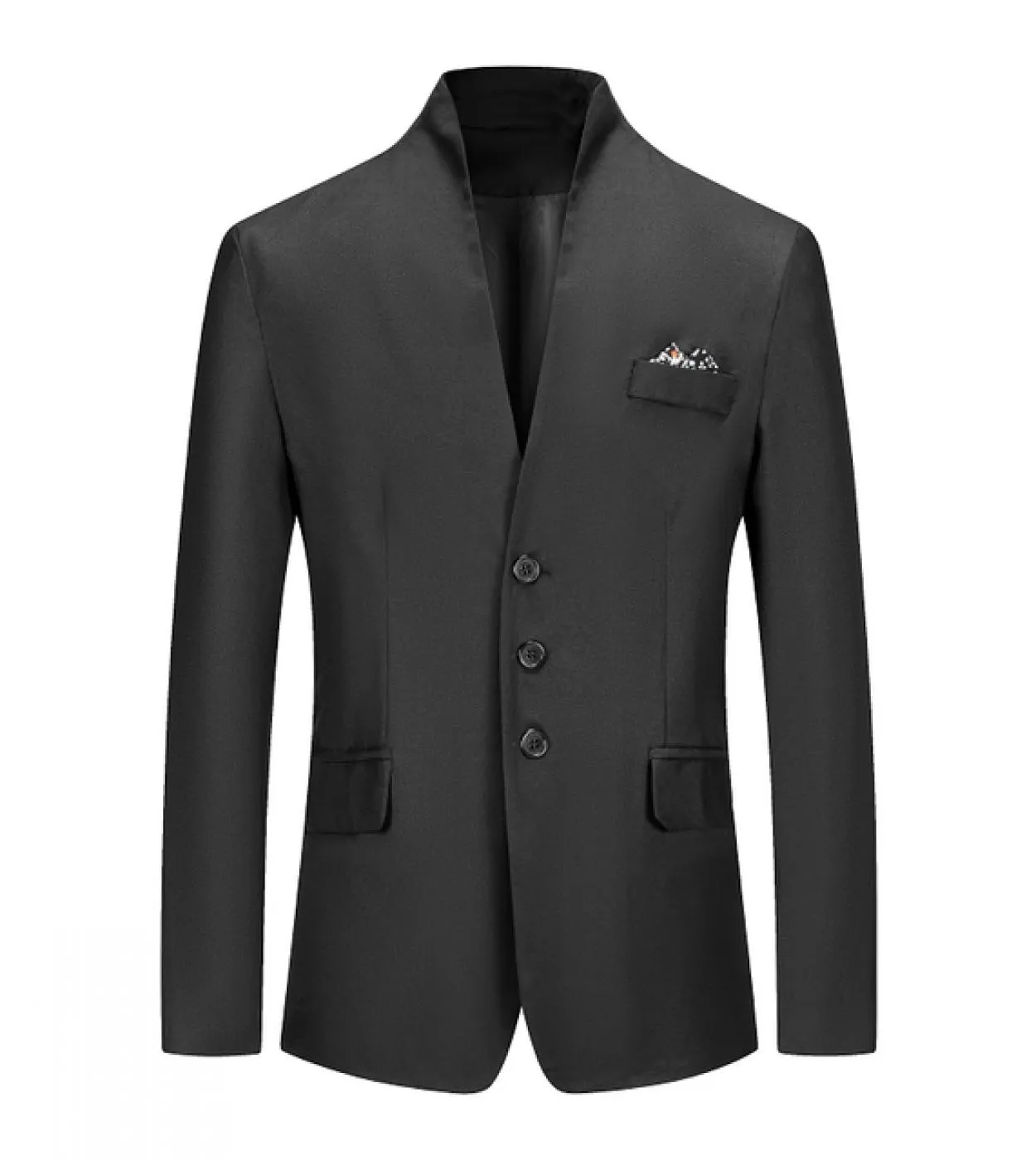 Mens primavera e autunno casual slim fit tinta unita abito manica lunga giacca colletto alla coreana 6 colori offerta speciale o