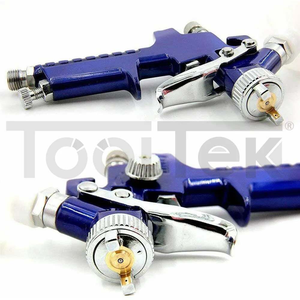 MINI AEROGRAFO HVLP SERBATOIO SUPERIORE METALLO 100ml 120CC PISTOLA 