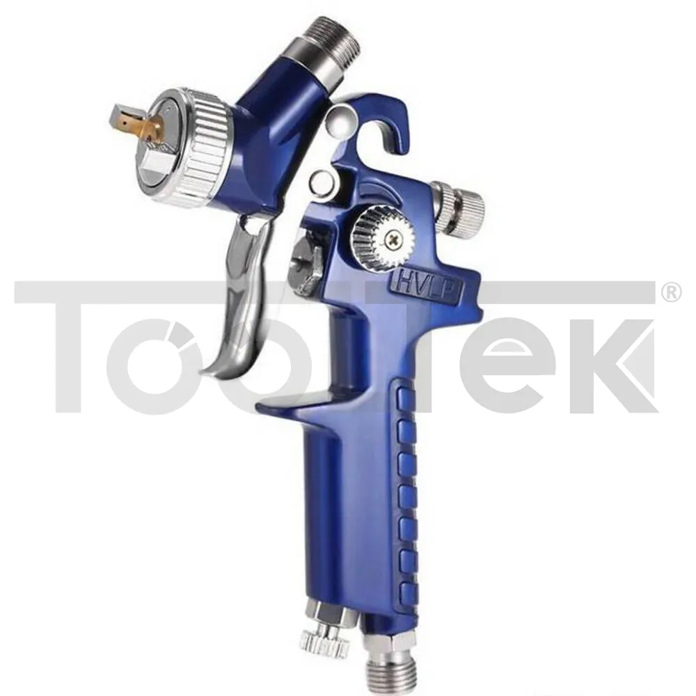 MINI AEROGRAFO HVLP SERBATOIO SUPERIORE METALLO 100ml 120CC PISTOLA 