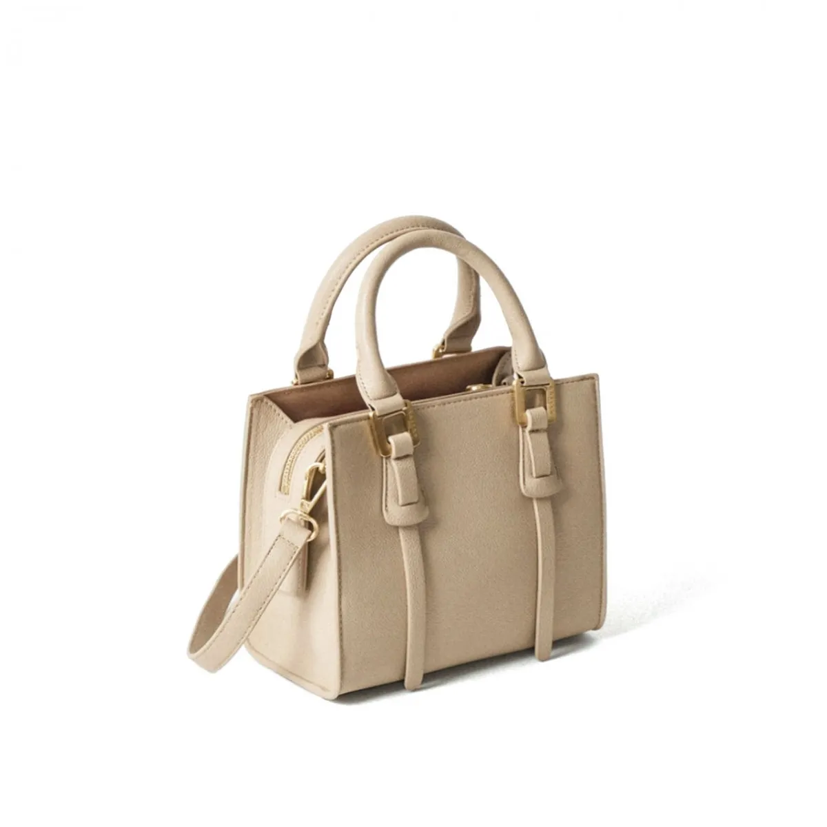 Mini Shopper Ecopelle Con Logo Passante E Foulard
