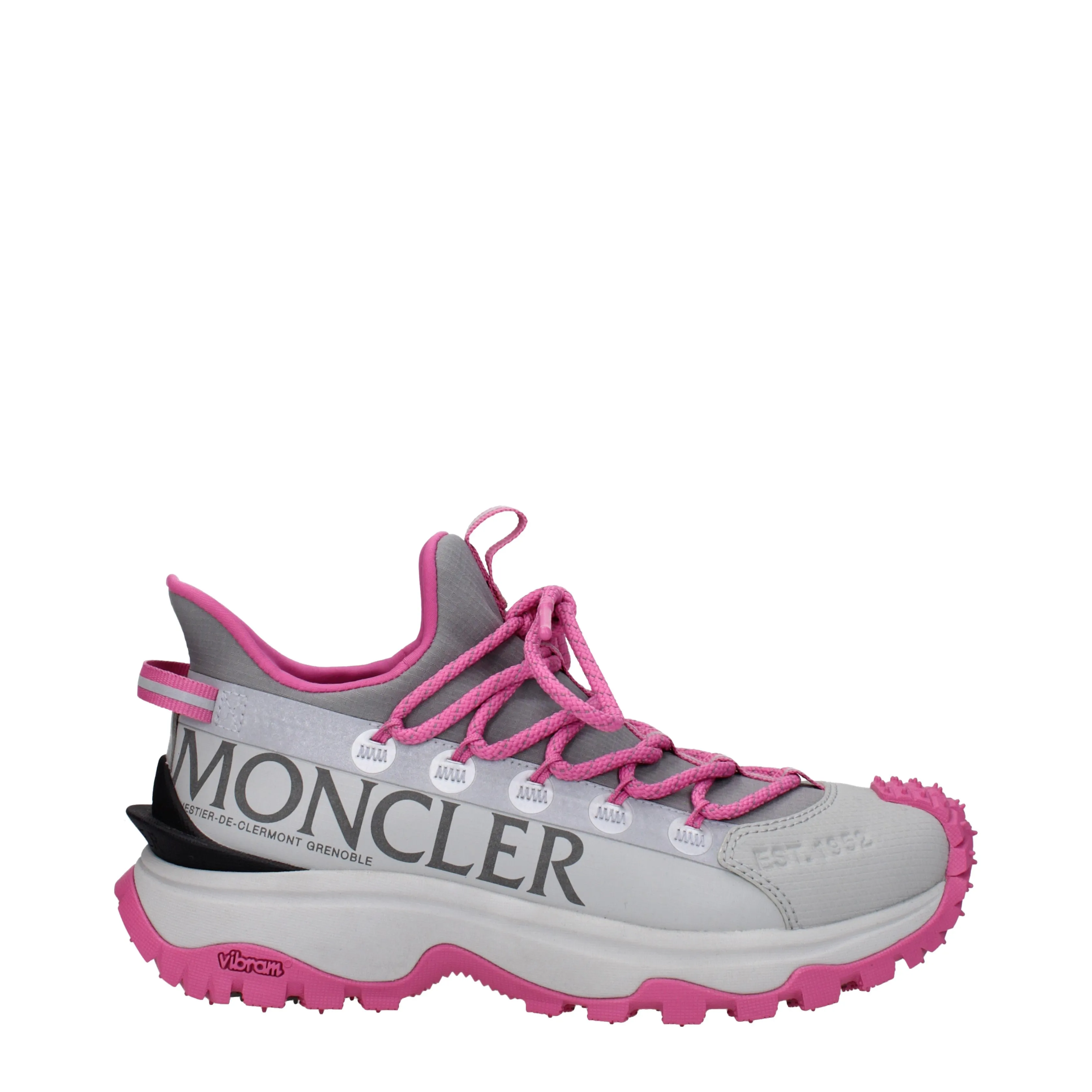 Moncler Sneakers Donna Tessuto Grigio/Rosa