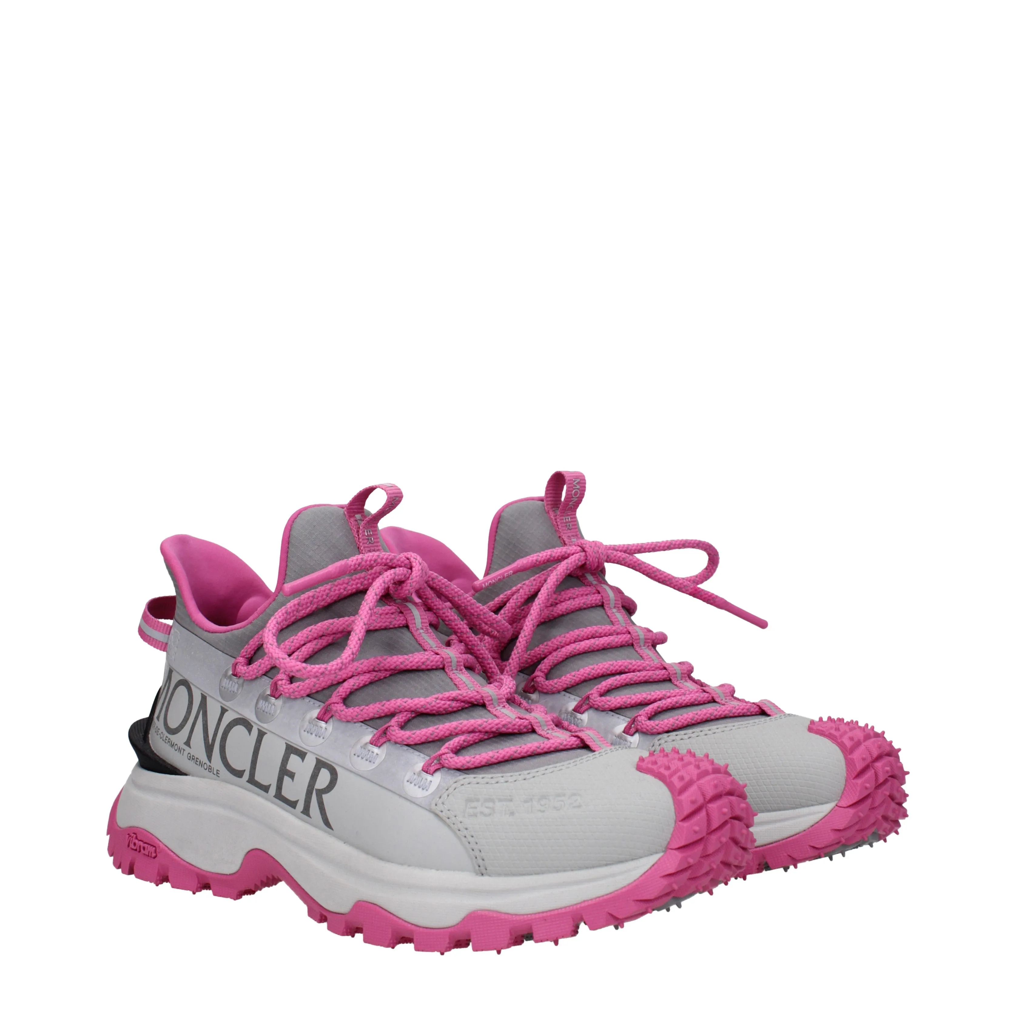 Moncler Sneakers Donna Tessuto Grigio/Rosa
