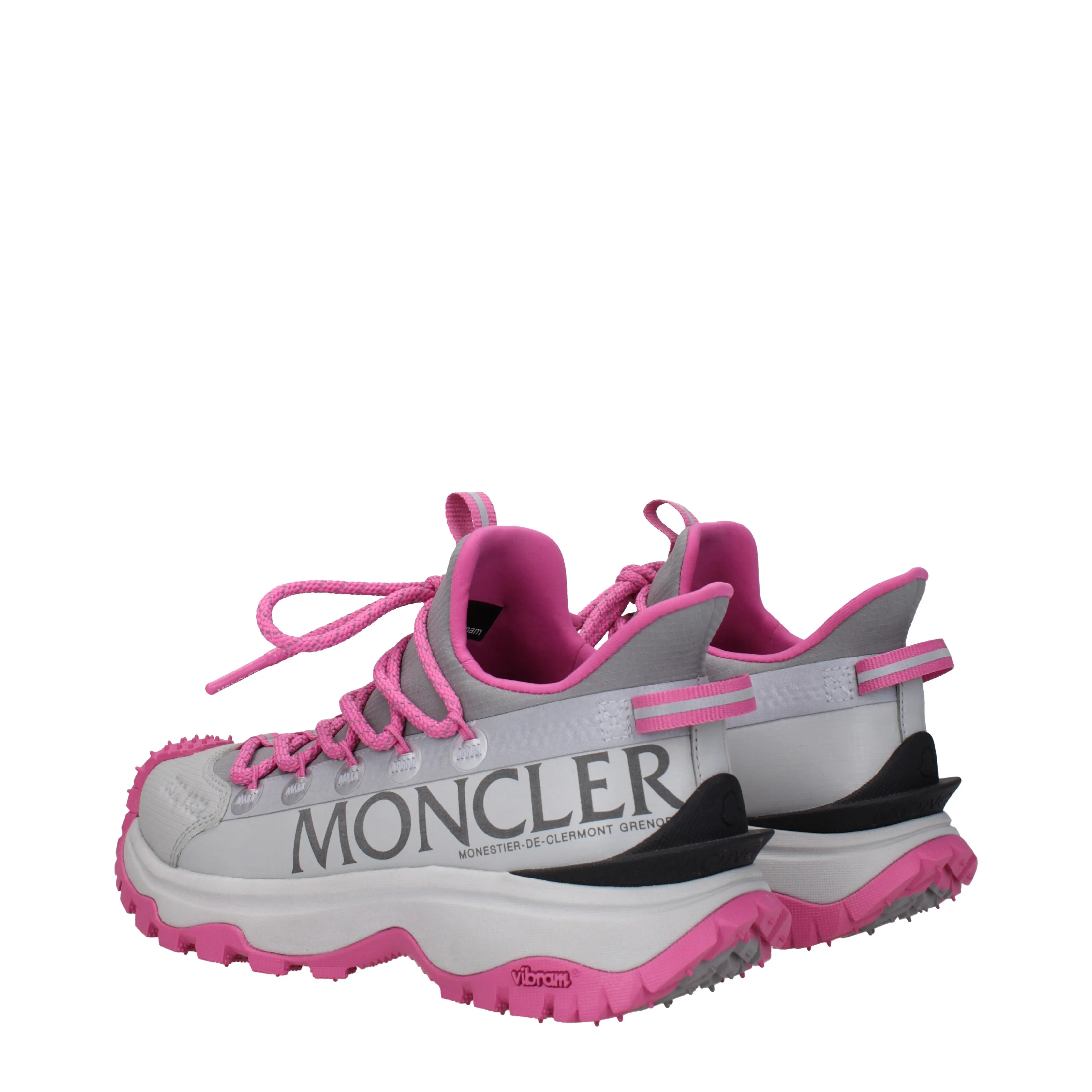 Moncler Sneakers Donna Tessuto Grigio/Rosa