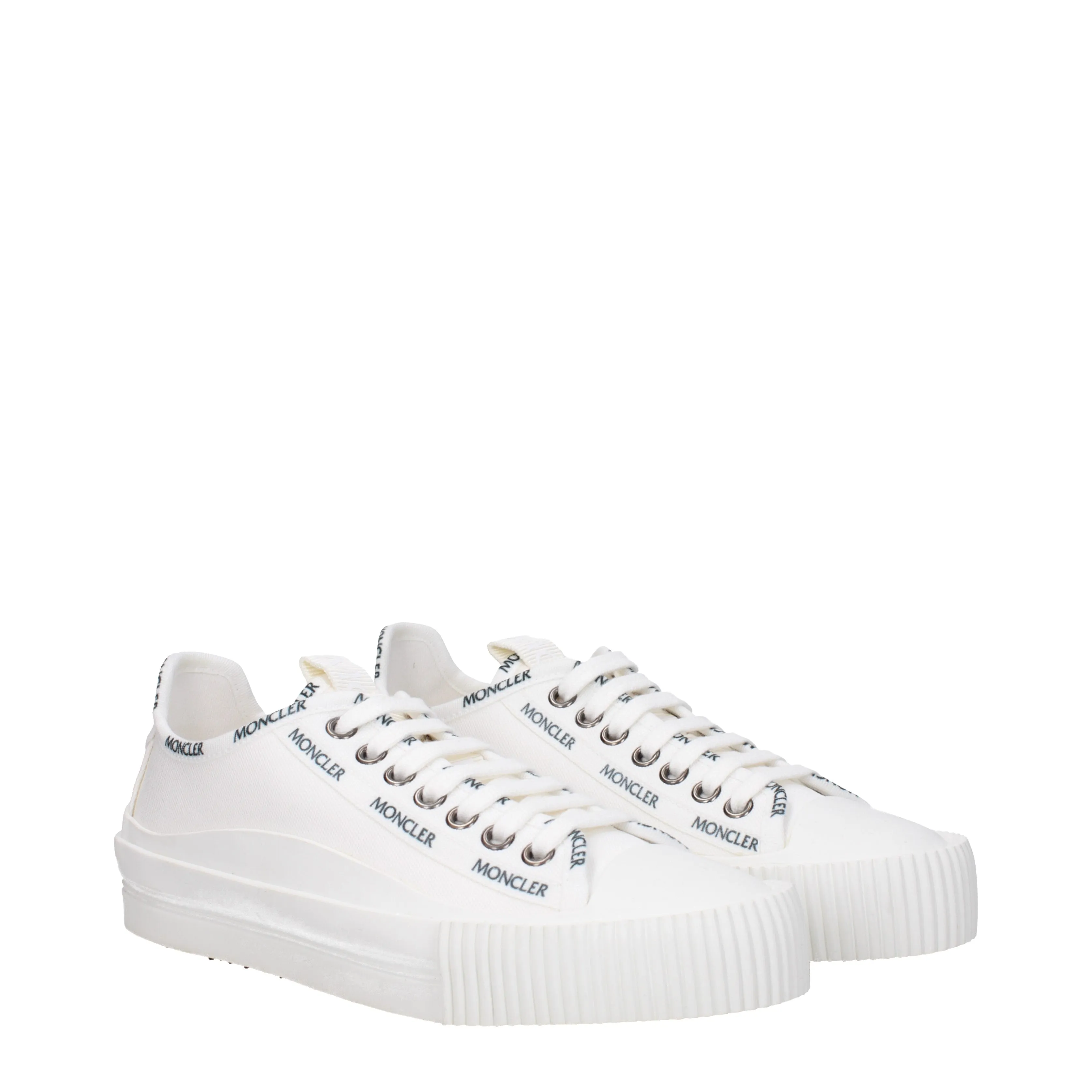 Moncler Sneakers Glissiere Donna Tessuto Bianco
