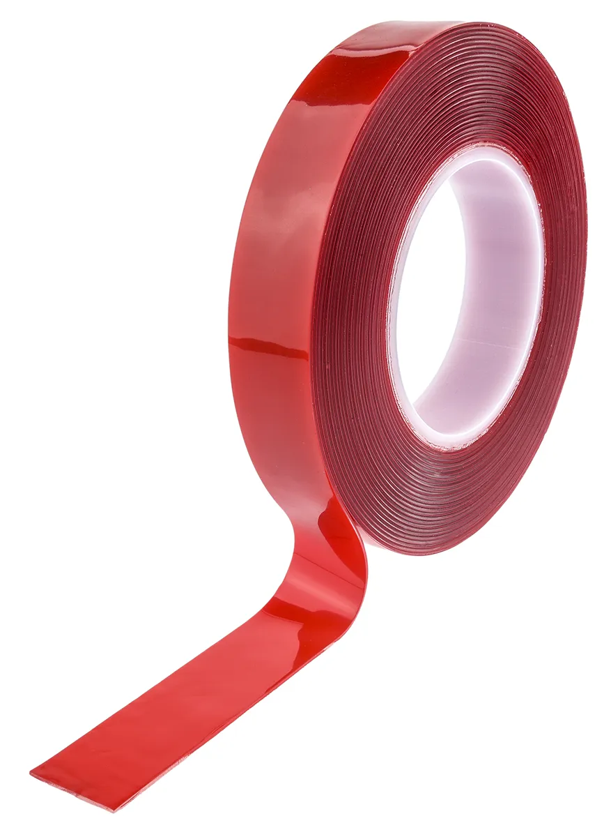 Nastro Biadesivo in Schiuma acrilica Hi-Bond VST 4100C, 25.0mm x 10.0m x 1.0mm, Trasparente, 13,3 N/cm