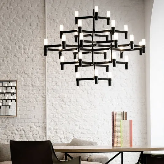NEMO Crown Major lampada a sospensione a 30 luci nera