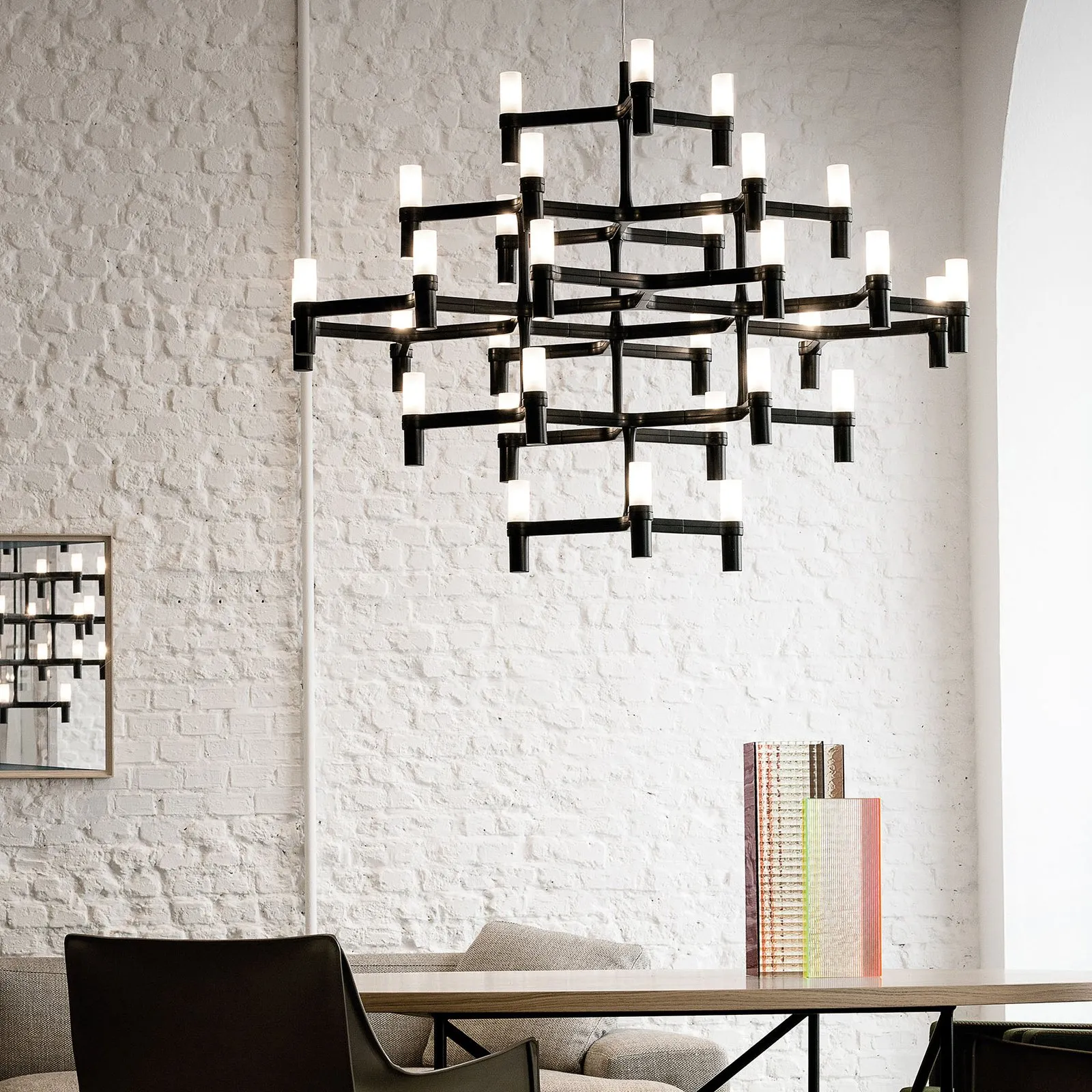 NEMO Crown Major lampada a sospensione a 30 luci nera