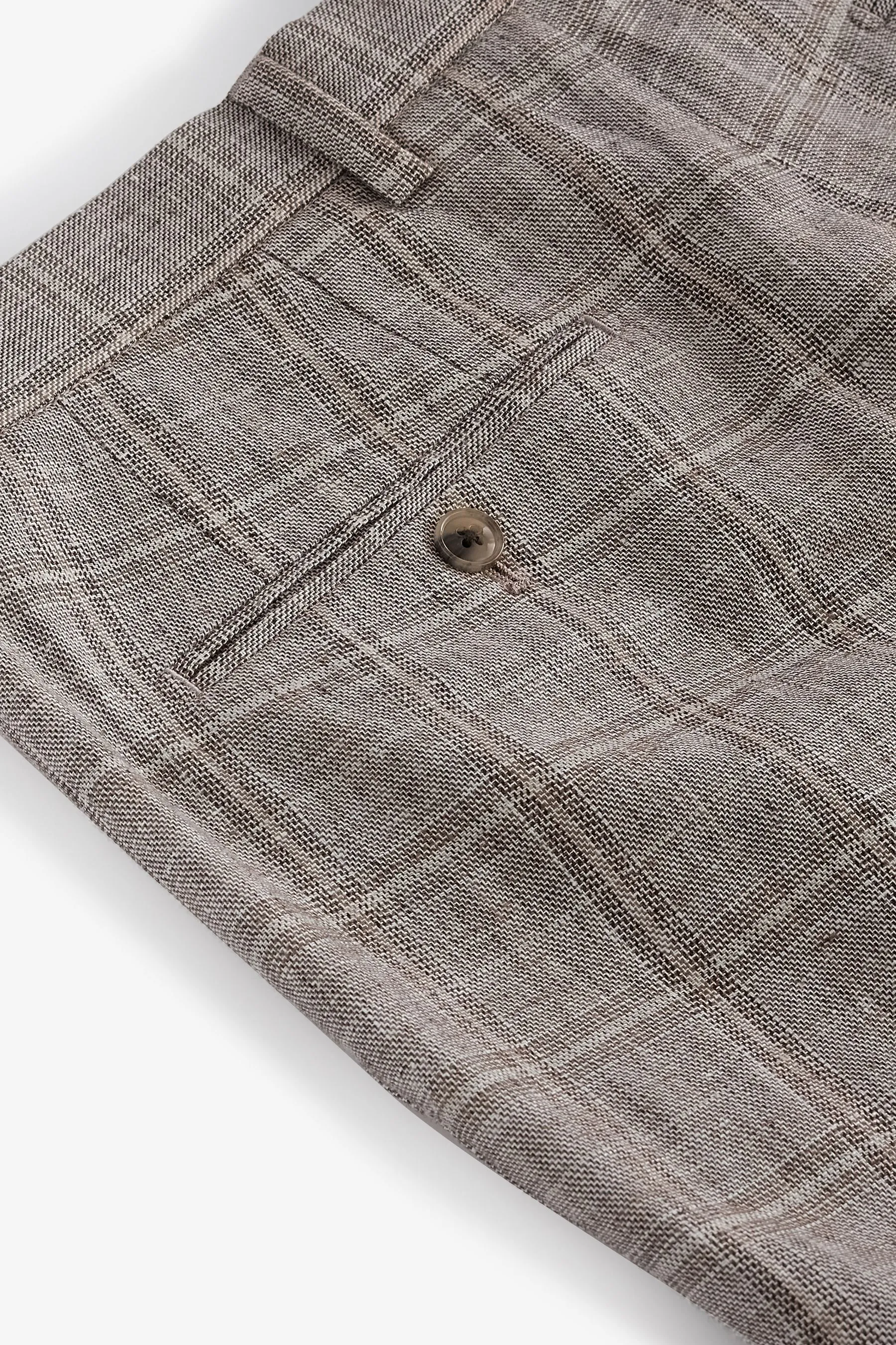 Neutro  - Vestibilità sartoriale - Completo in A quadri lino: Pantaloni