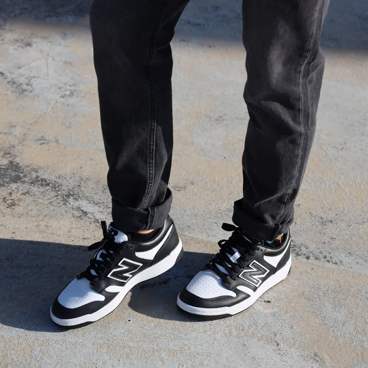 NEW BALANCE BB 480 LBA BASKET BIANCO/NERO  